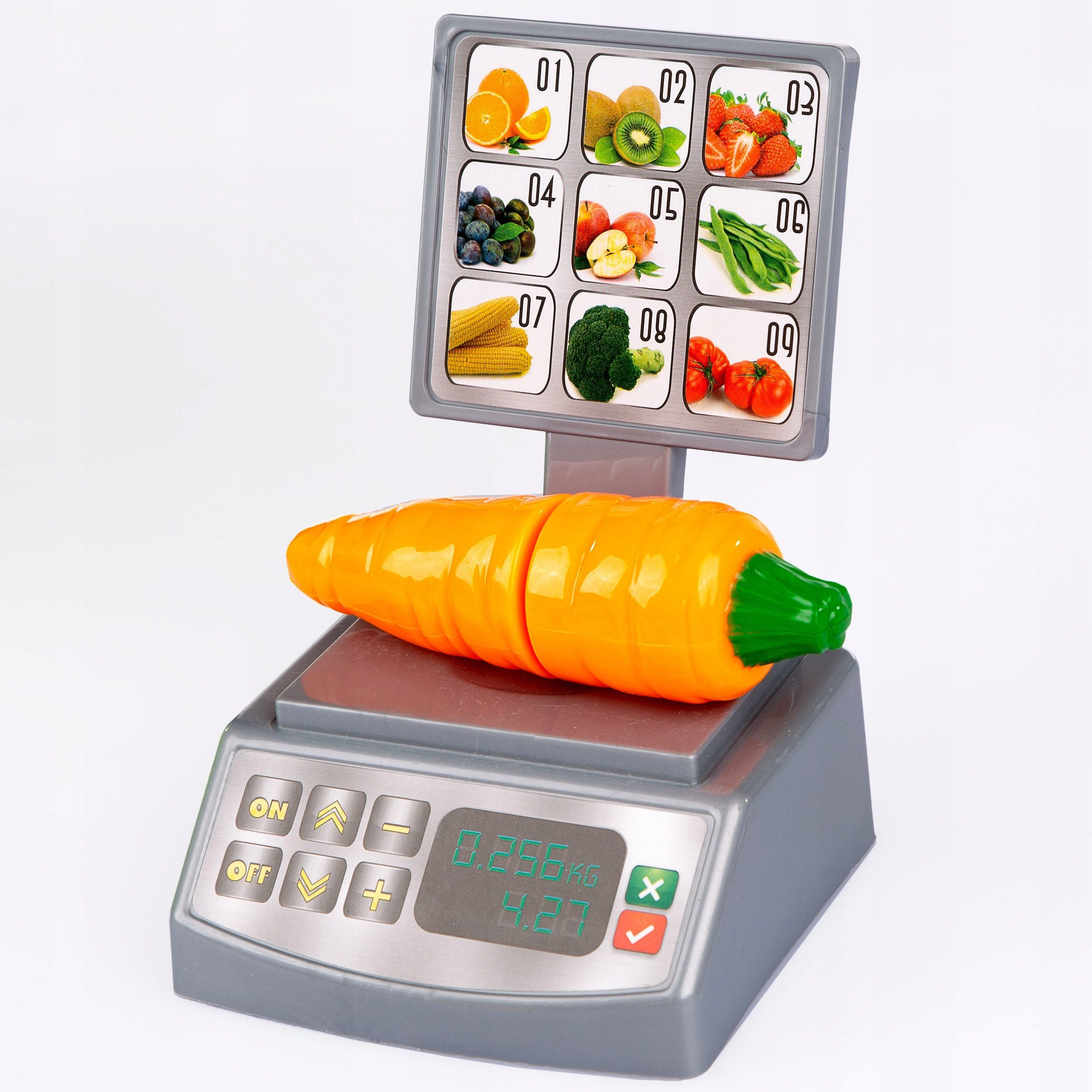 kinderplay Kaufladen Kinder Einkaufskorb Set – Lernspielzeug mit Obst – Spielküche – 15 Tei (Set, Einkaufskorb mit 15 Teilen)