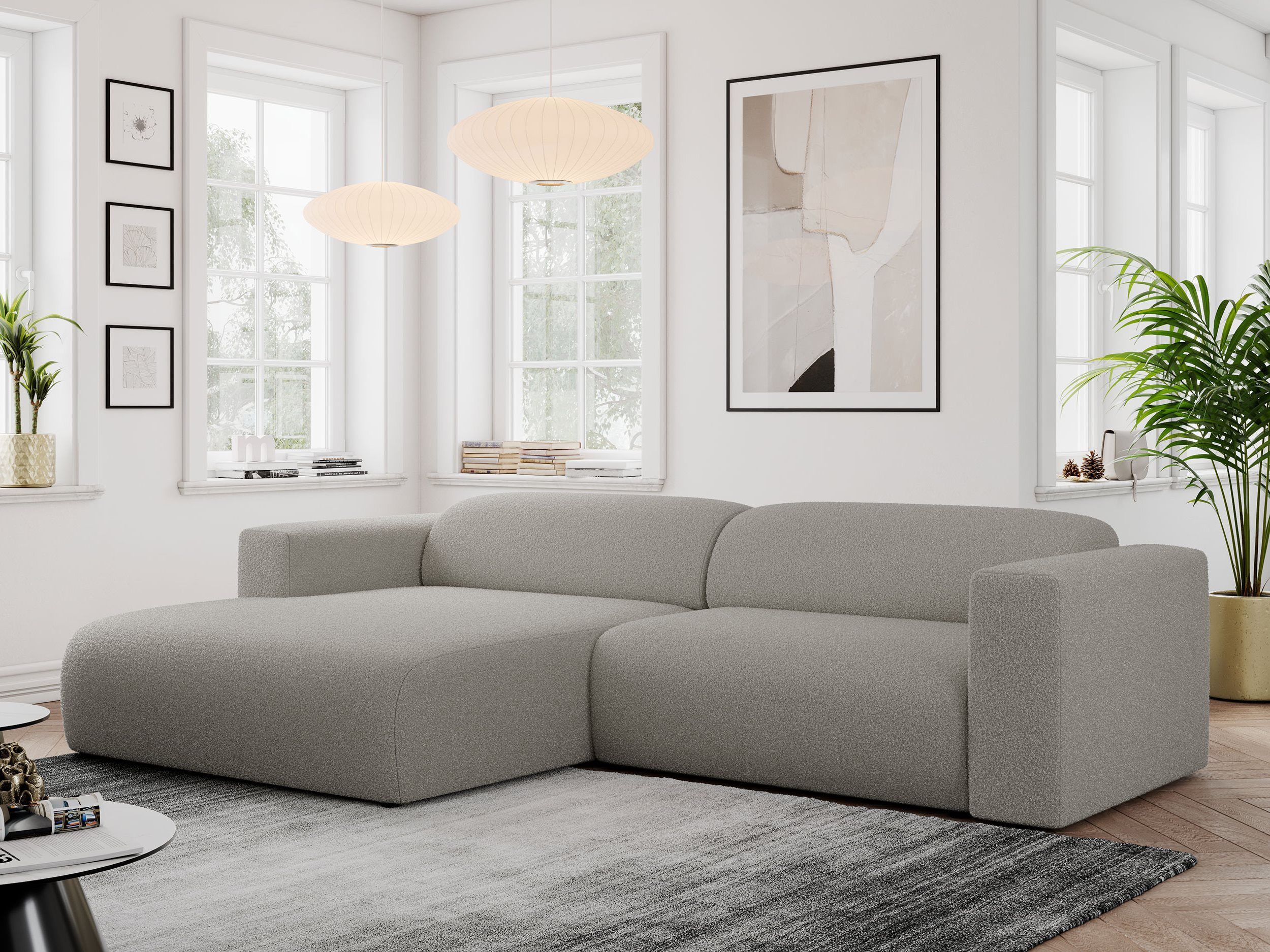 MKS MÖBEL Ecksofa PASADENA, Set, Wellenfedern, günstig online kaufen