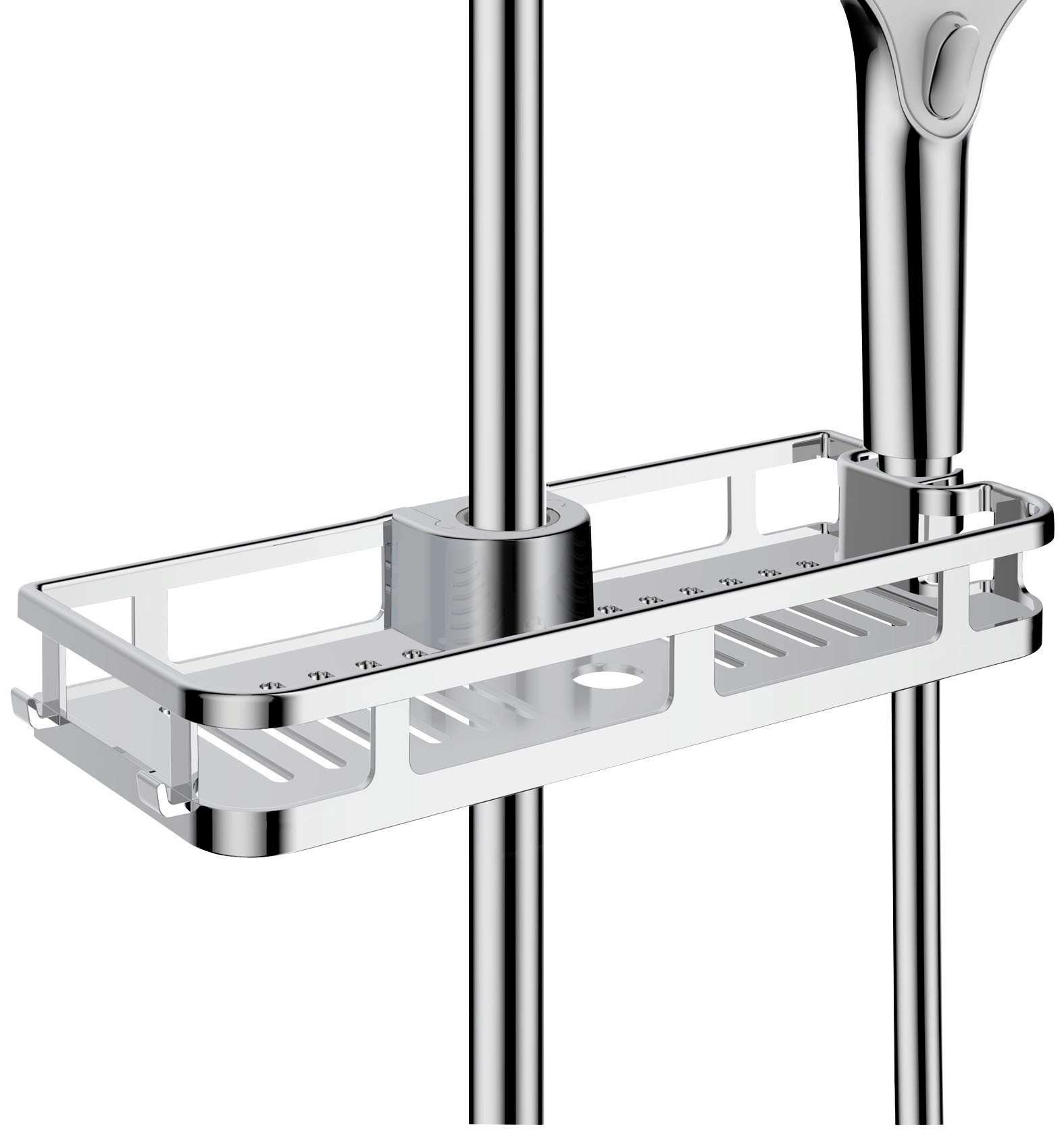 WENKO Duschablage Libertà Chrom, Anbringung ohne Bohren und Schrauben günstig online kaufen
