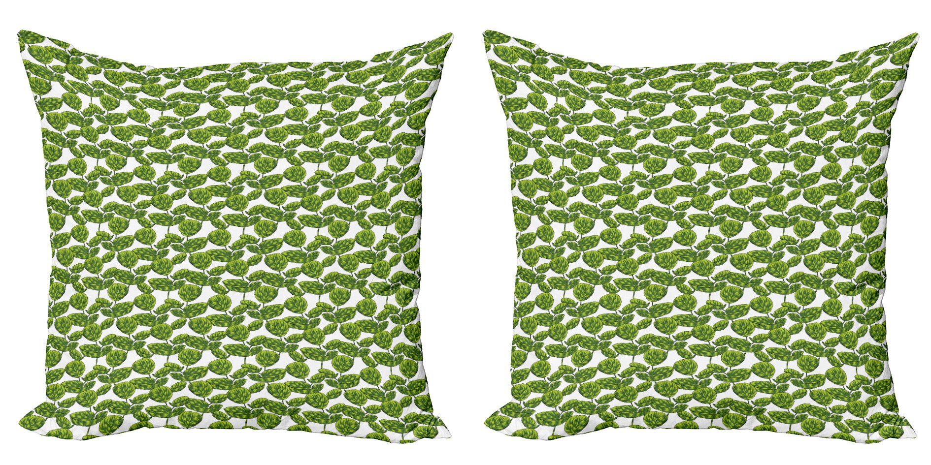 Doppelseitiger Stück), Abakuhaus Pflanzen (2 Kissenbezüge Modern Tropische Accent Blätter warme Digitaldruck, Jahreszeit