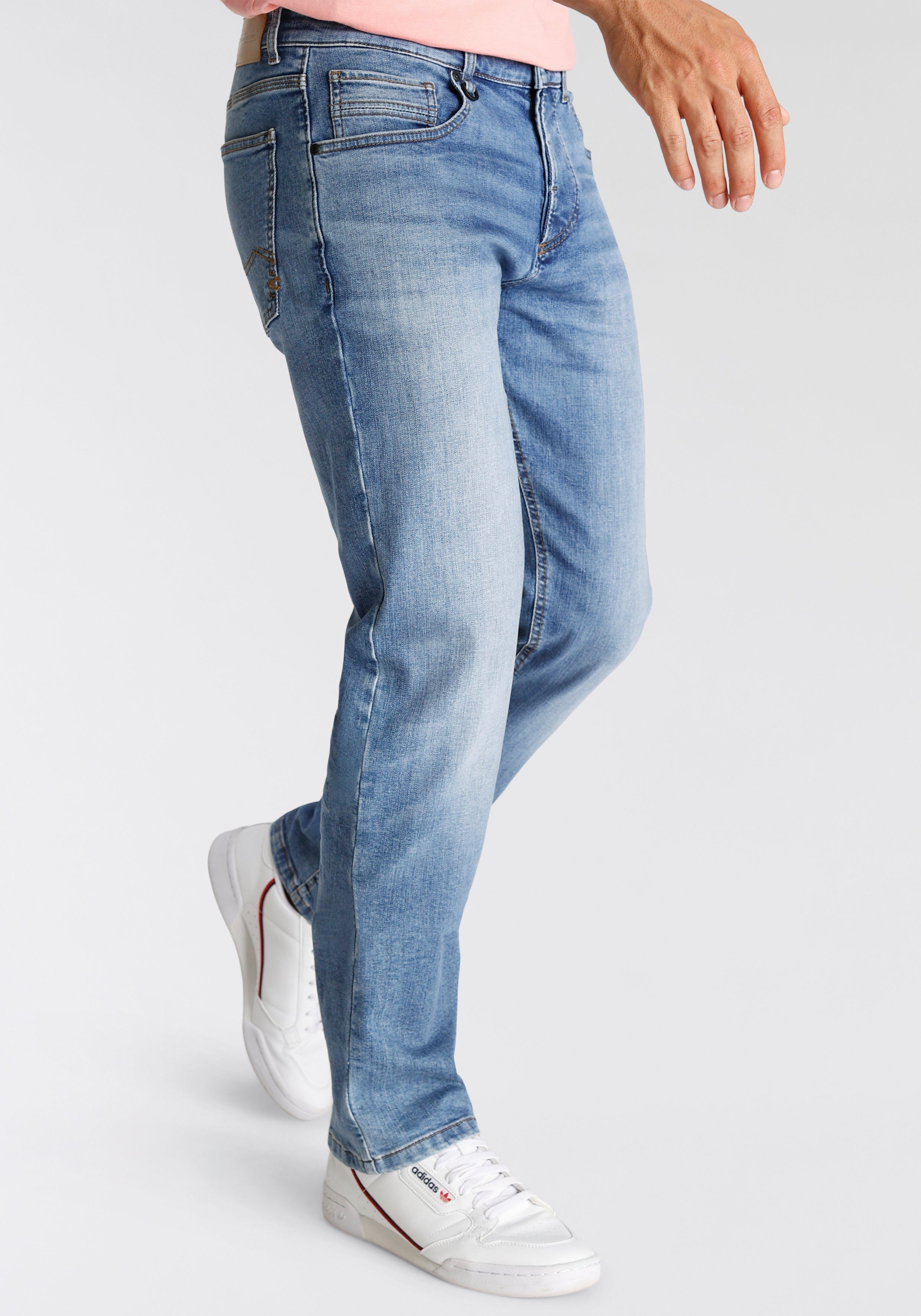 5-Pocket-Jeans camel WOODSTOCK active ocean-blue