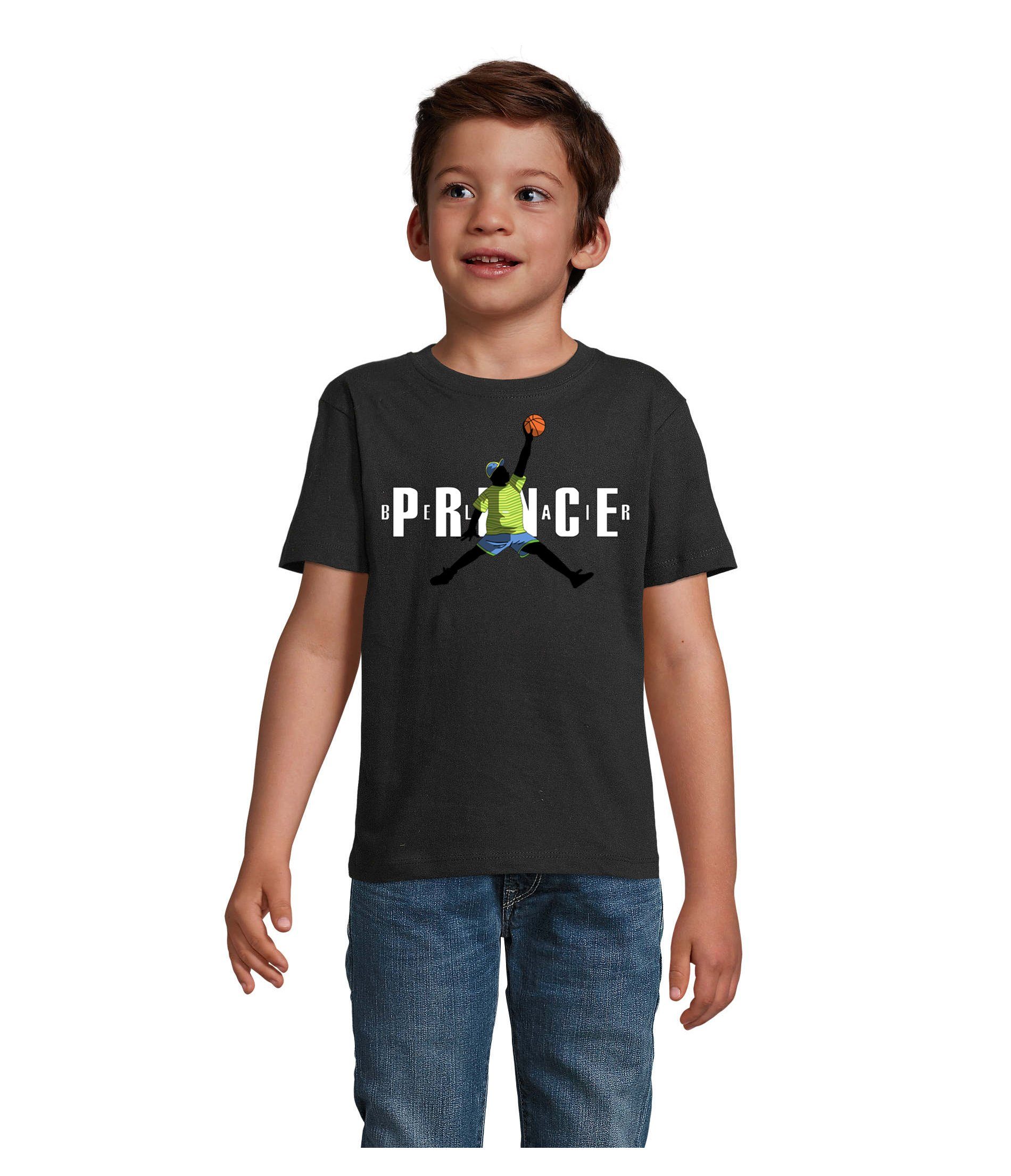 Blondie & Kinder T-Shirt Mädchen in Bel Basketball & Jungen Air Brownie Fresh Prince vielen Farben Schwarz