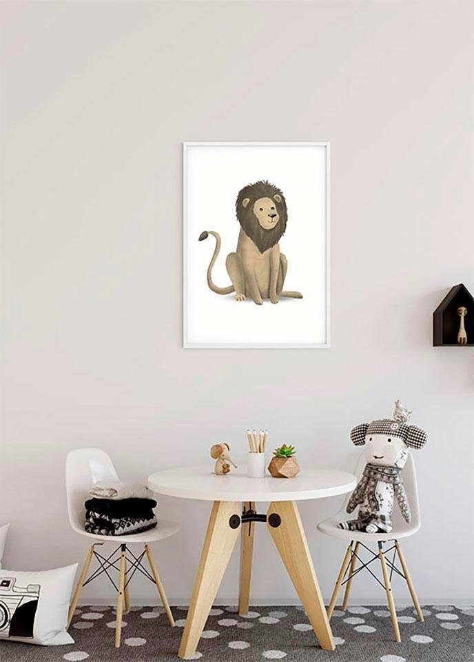 Schlussverkauf Komar Poster Cute Wohnzimmer St), (1 Schlafzimmer, Animal Tiere Lion, Kinderzimmer