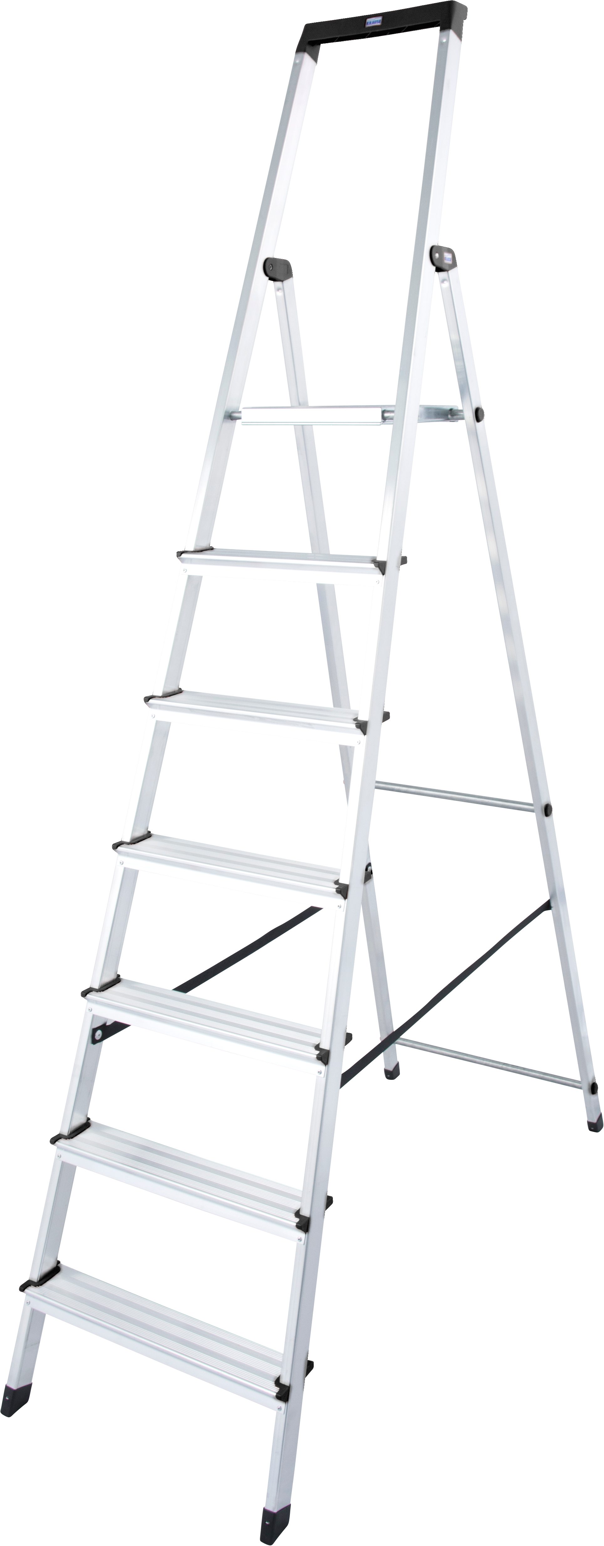KRAUSE Stehleiter Solidy, Aluminium, 1x7 Stufen, Arbeitshöhe ca. 348 cm