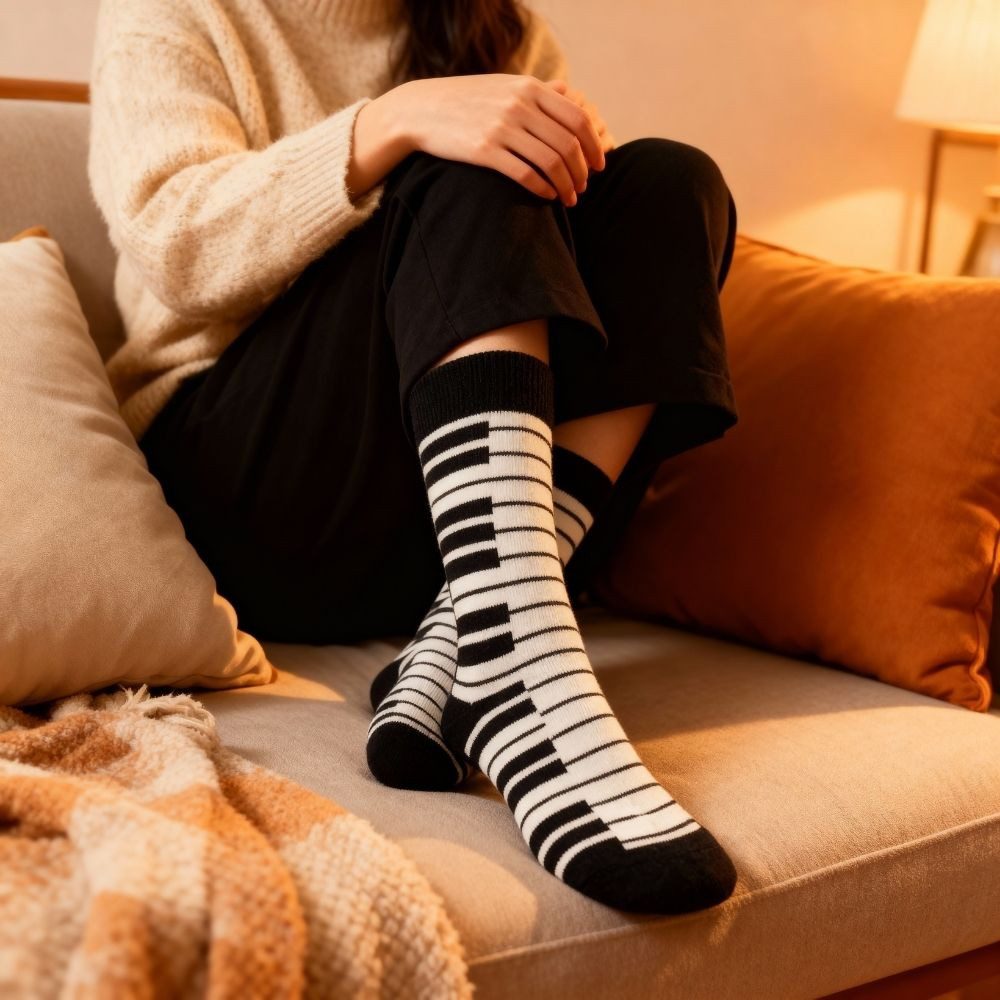 mugesh Freizeitsocken Musik Socken Tastatur für Musiker günstig online kaufen