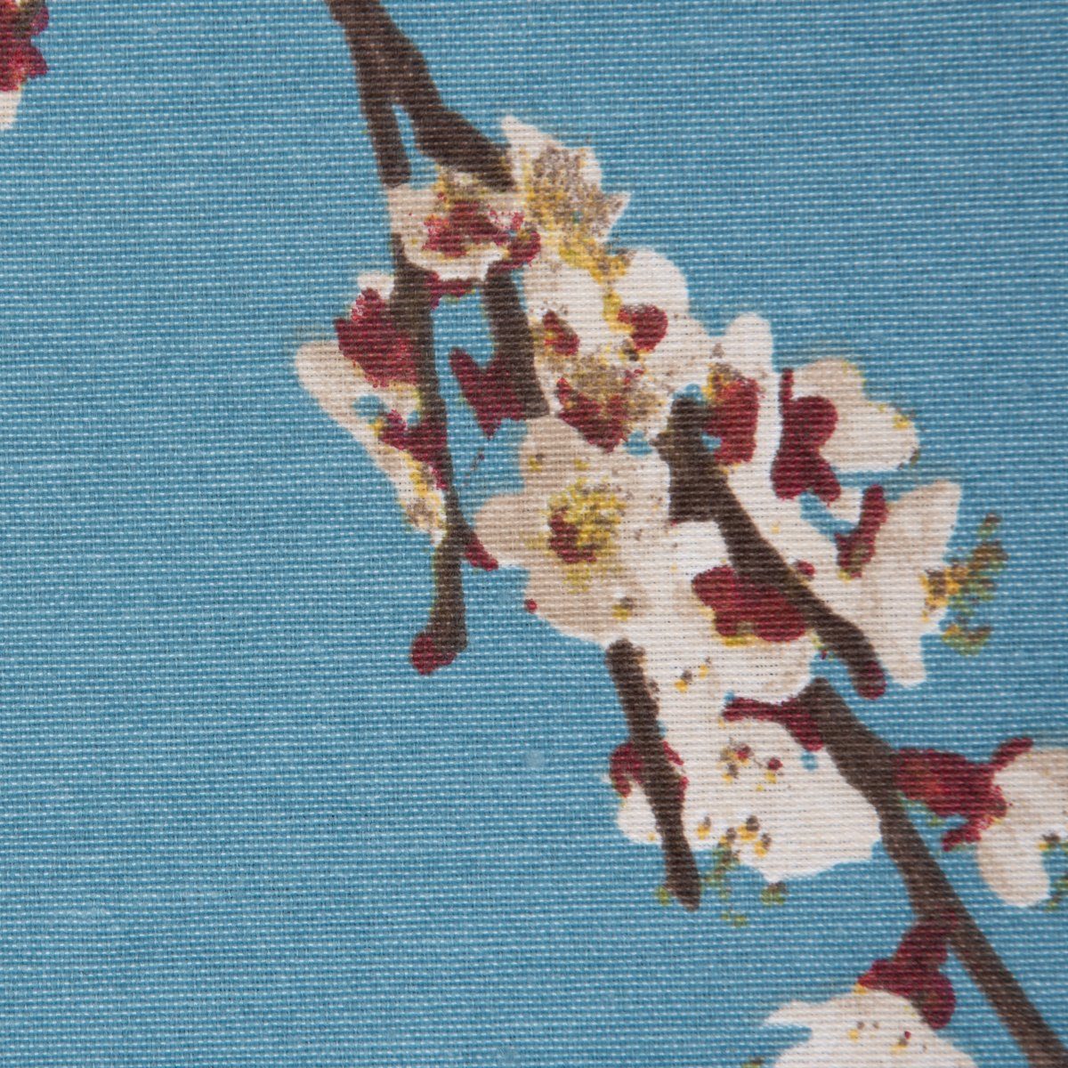 40x160cm, handmade SCHÖNER blau Tischläufer weiß Kirschblüten Tischläufer SCHÖNER braun LEBEN. LEBEN.