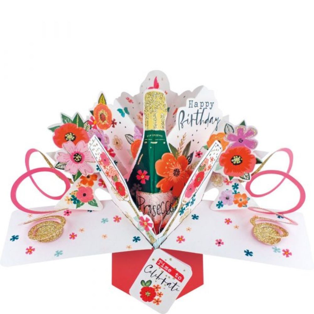 Geburtstagskarte Grußkarte PopUp Geburtstag Flasche