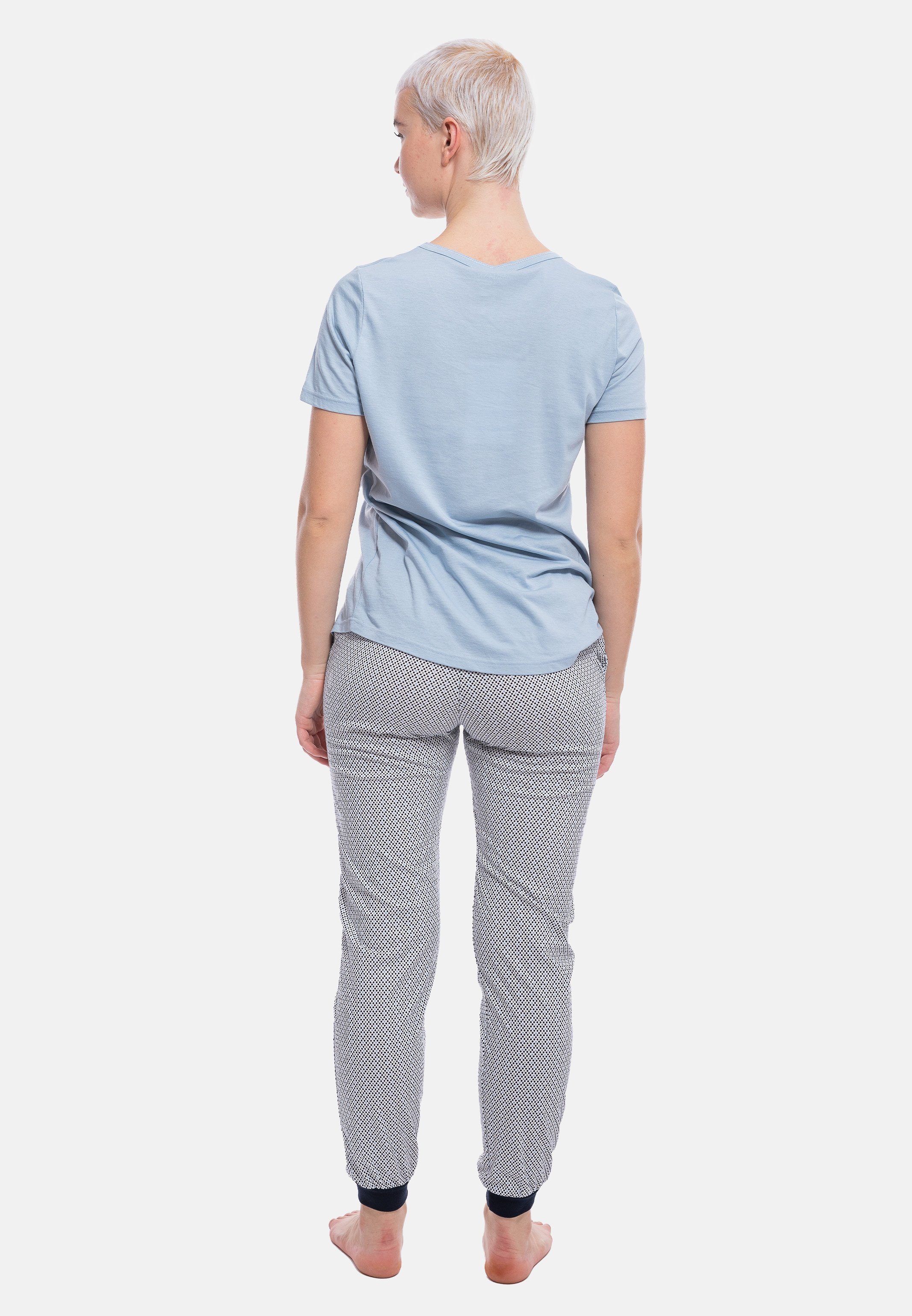 Blue (Set, Ammann Pyjama Dusty - 2 - tlg) Cotton Schlafanzug Baumwolle Organic