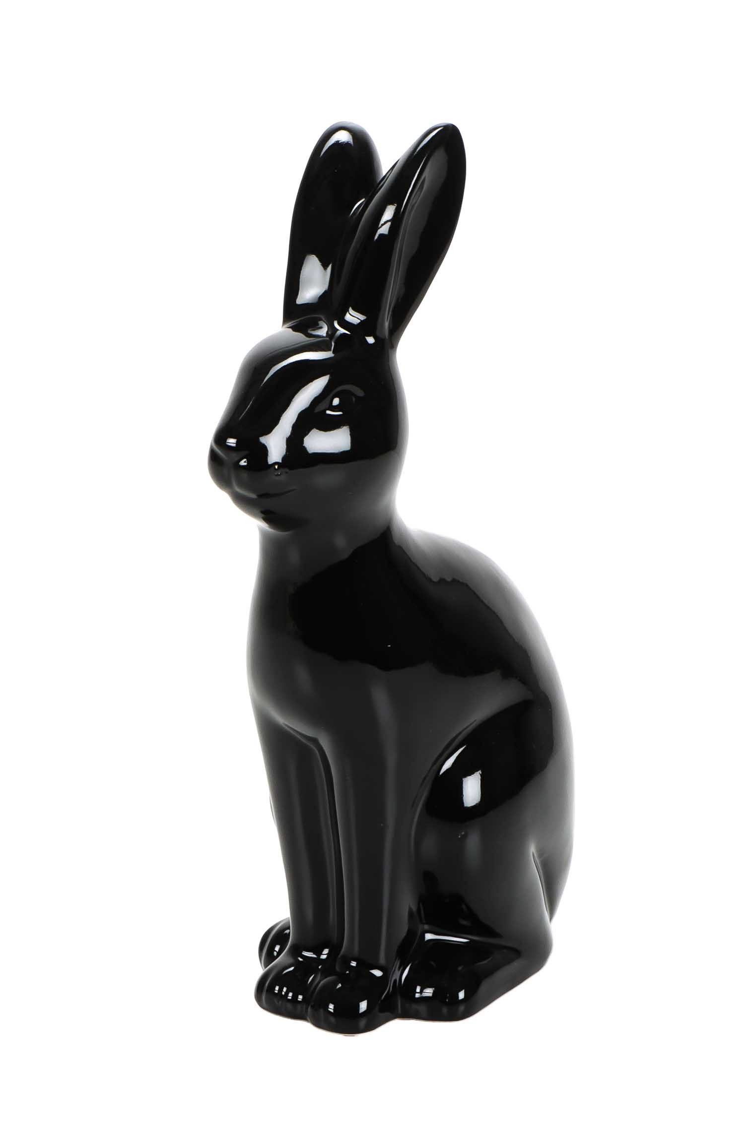 Bubble-Store Osterhase Hase (Oster Deko Figur, 1 St., Osterhase aus Keramik), Hasenfigur schwarz