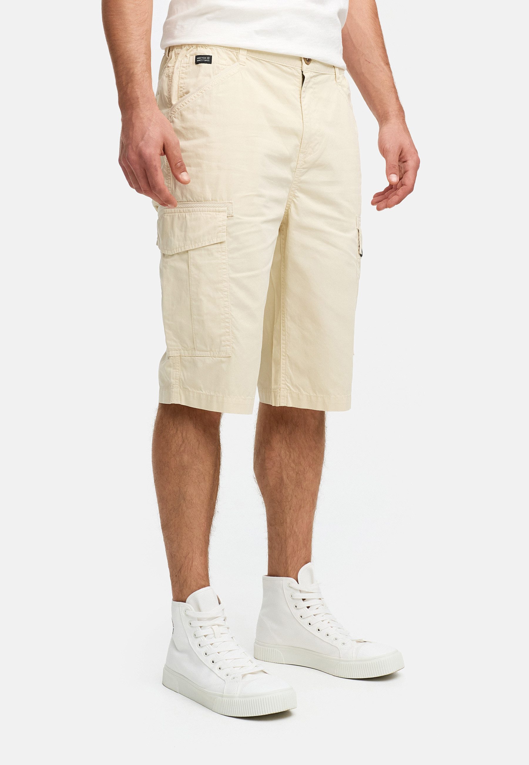 Indicode Cargoshorts Herren INNadim Cargoshorts aus Baumwolle mit elastischen Einsätzen am Bund für eine flexible Passform