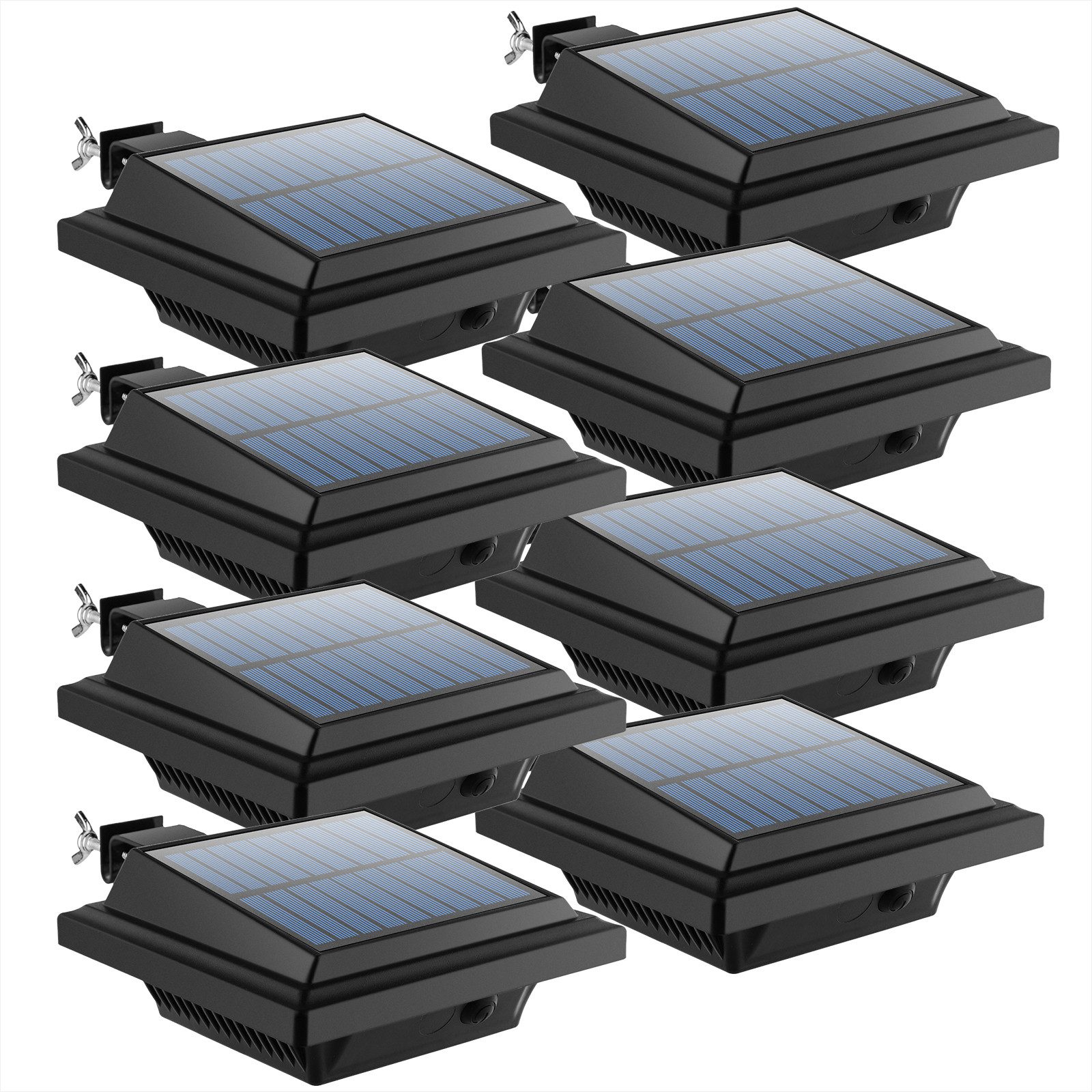 KingLux LED Dachrinnenleuchte 40LEDs Solar dachrinnenleuchten für außen mit Lichtsensor, Lichtsensor, LED fest integriert, Kaltweiss, Warmweiss