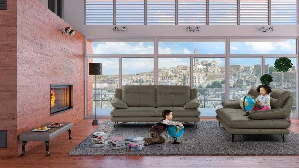 CALIA ITALIA 3-Sitzer Cezanne, italienisches Design trifft erstklassigen Sitzkomfort, Leder, Edles Designsofa in besonders langlebigen & pflegeleichten Lederarten