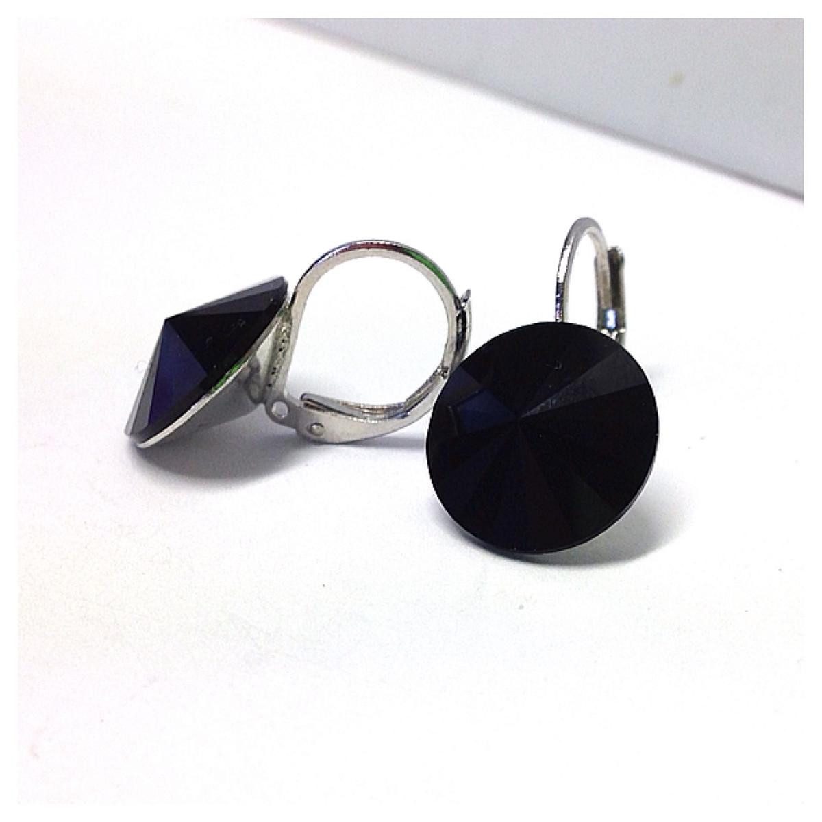 Edelschmiede925 Paar Ohrhänger Edelschmiede925 Ohrhänger (Stift = Titan) Swarovski Kristall 12 mm