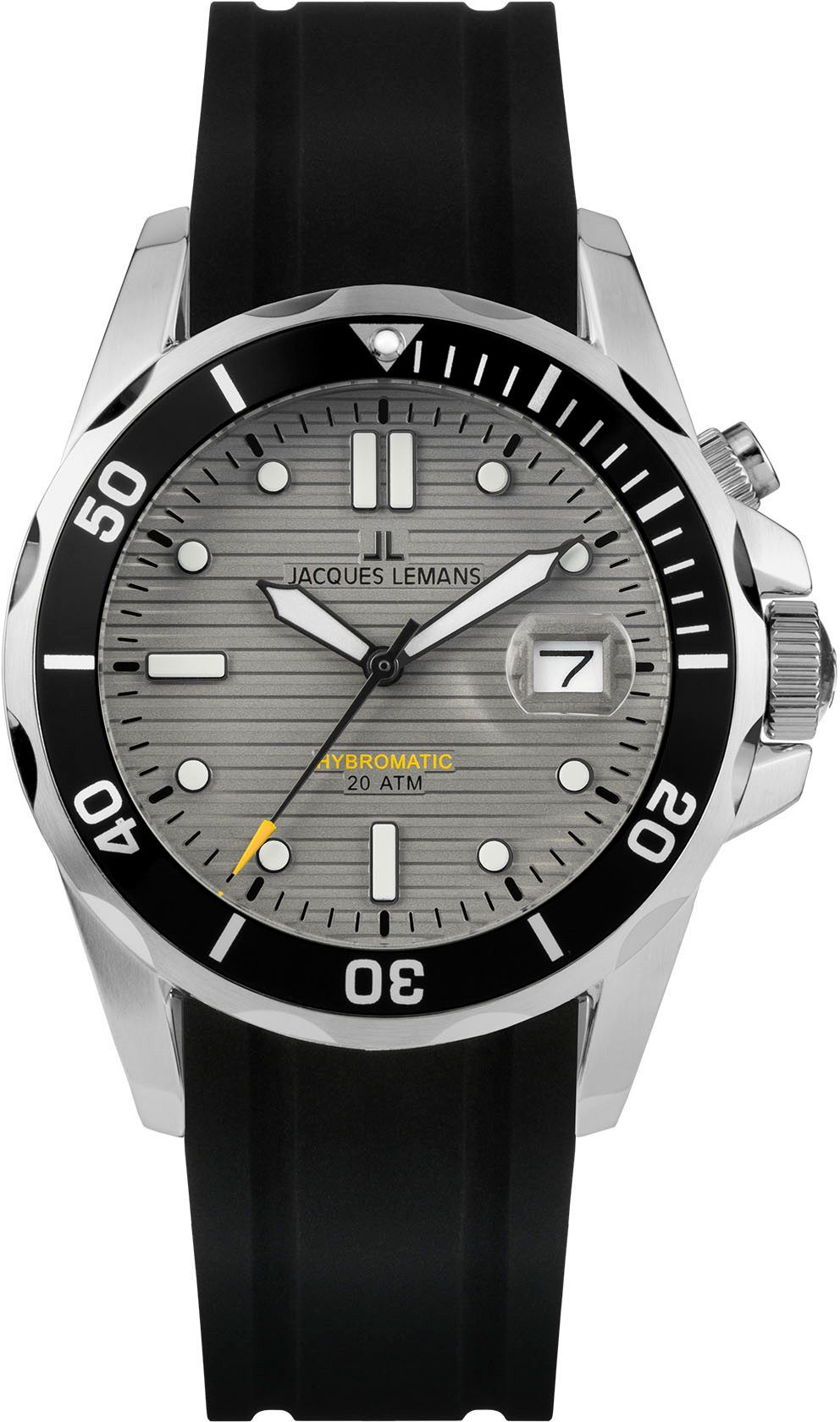 Jacques Lemans Kineticuhr Hybromatic 1-2170B, Armbanduhr, Herrenuhr, Siliko günstig online kaufen