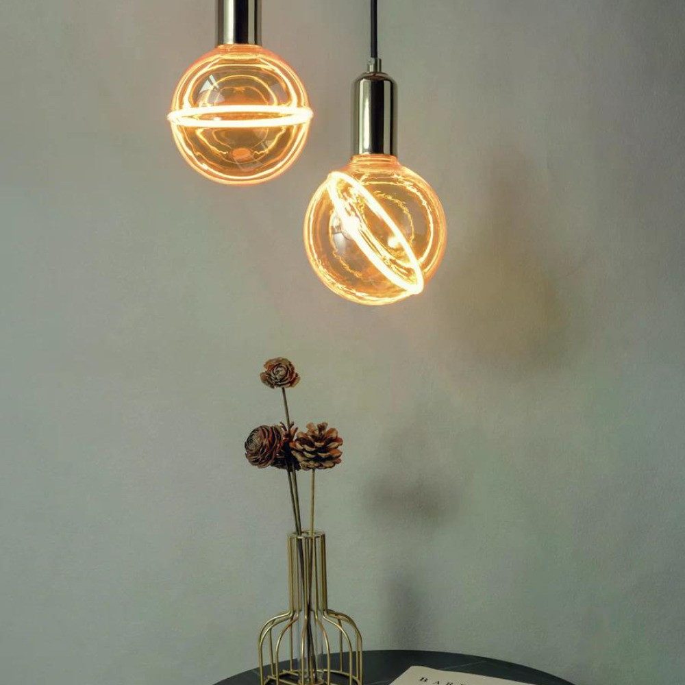 ENOVALITE LED Dekolicht Filament Leuchtmittel, LED fest integriert, Warmweiß, Deko- Leuchtmittel E27 Designerlampe