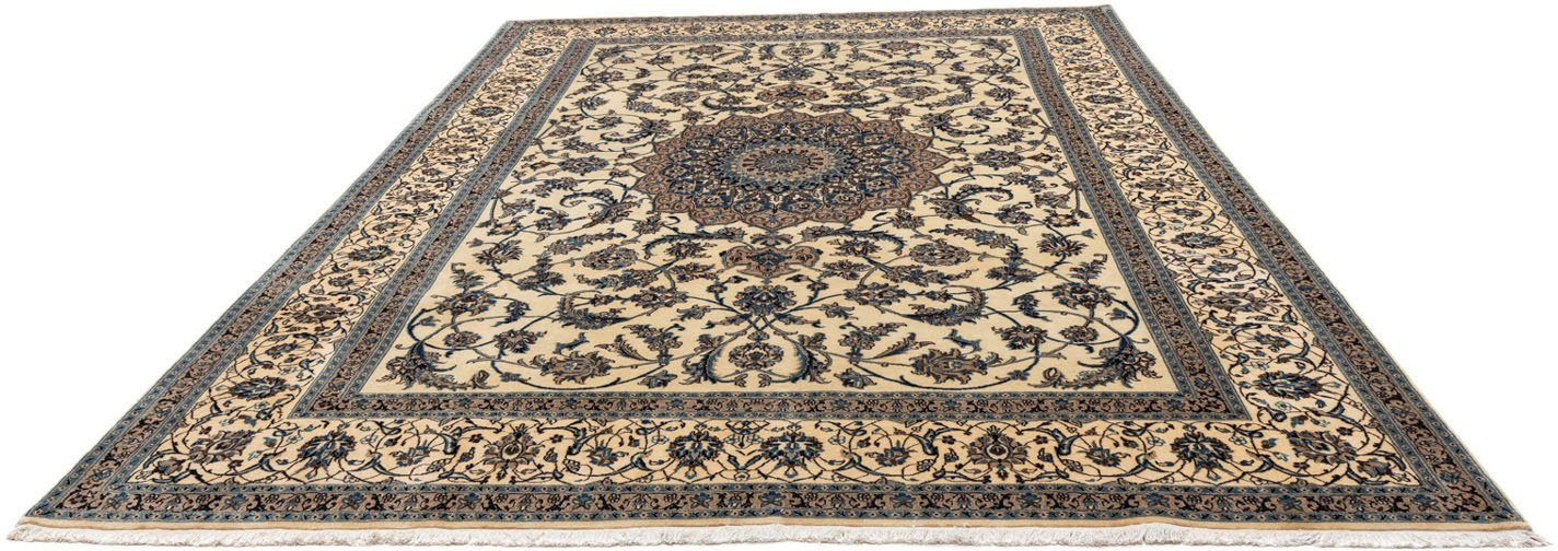 Wollteppich Nain 9la Medaillon Beige 346 x 250 cm, morgenland, rechteckig, Höhe: 6 mm, Unikat mit Zertifikat