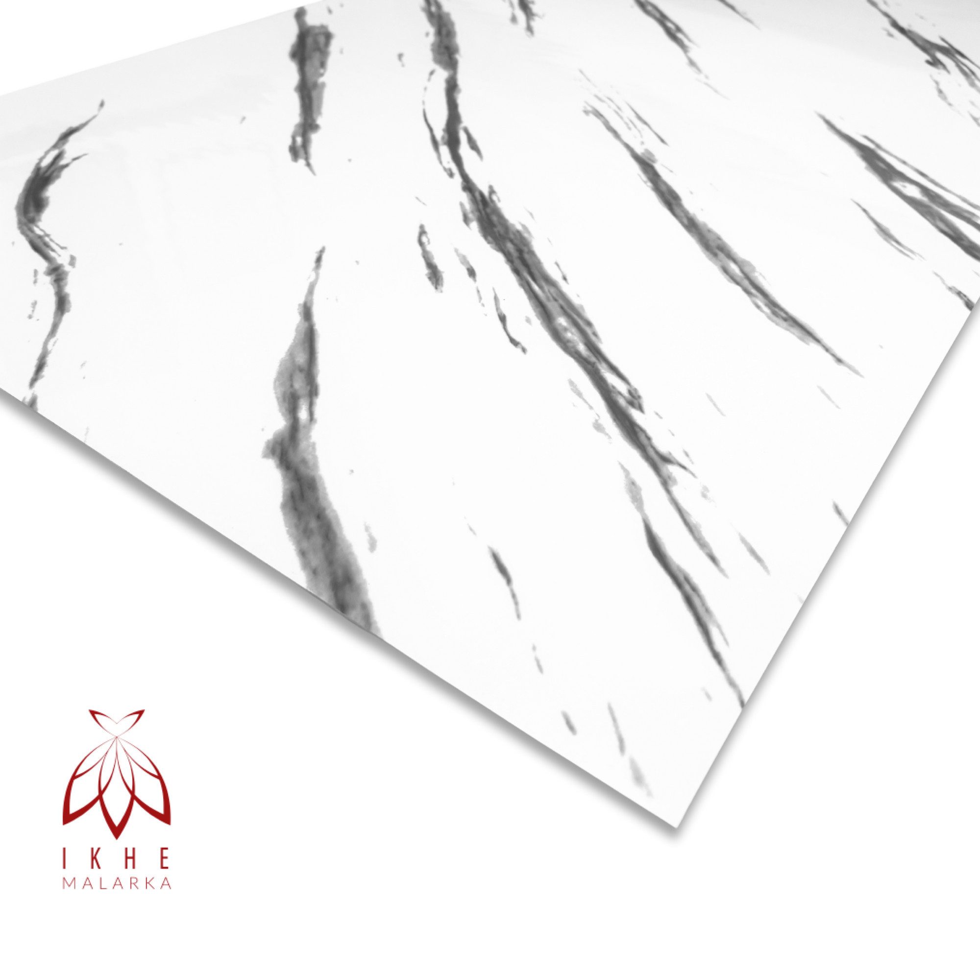 IKHEMalarka Wandpaneel Lamellen Selbstklebend 100x60 cm – PVC + PE-Schaum, 2,8 mm, Betonoptik, BxL: 60x100 cm, 0,6 qm, (1 Paneel = 100 × 60 cm (0,60qm) Tapete Marmor Struktur