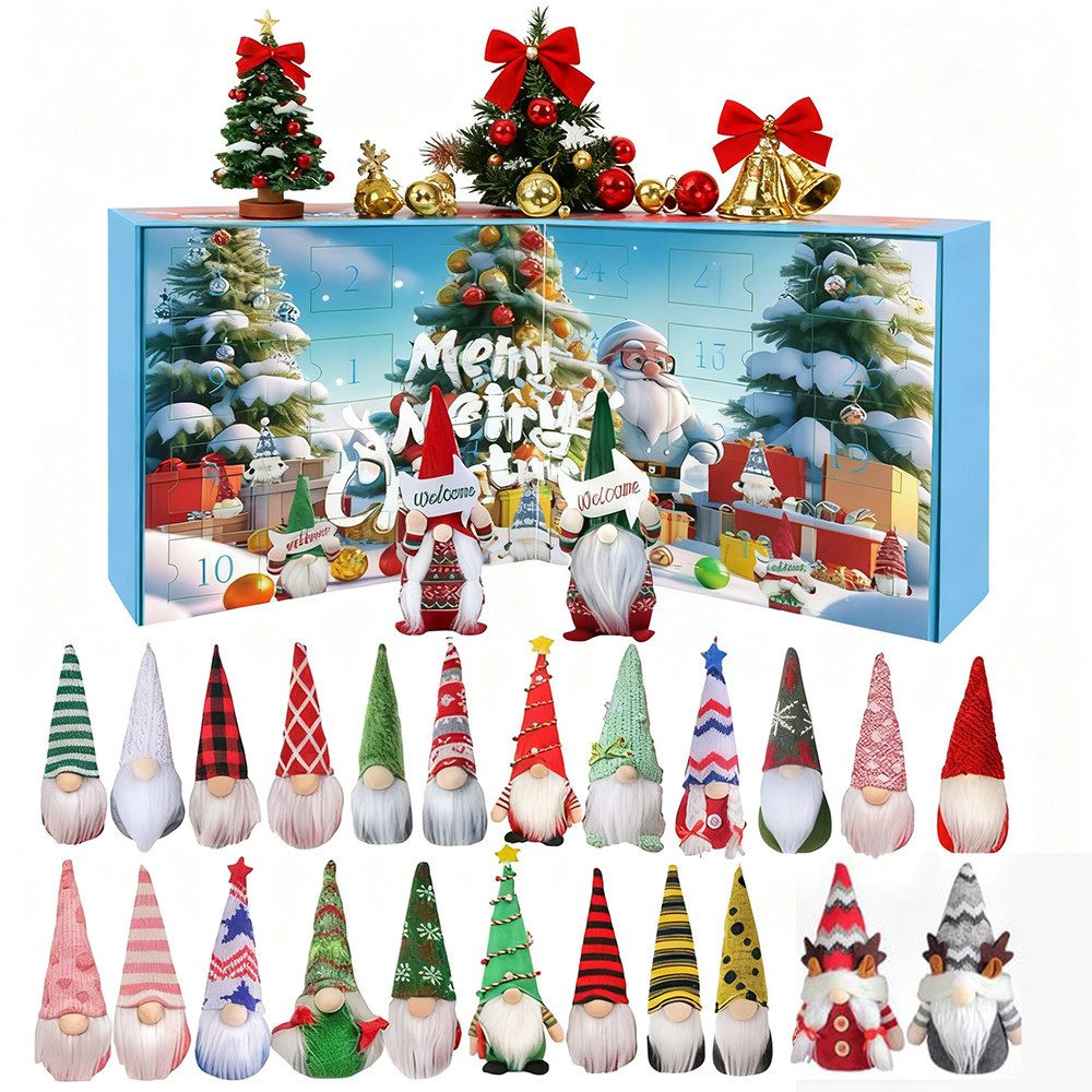 CLTYQ Adventskalender Gnome Adventskalender 2025, 24 Tage Weihnachtsgnome C günstig online kaufen