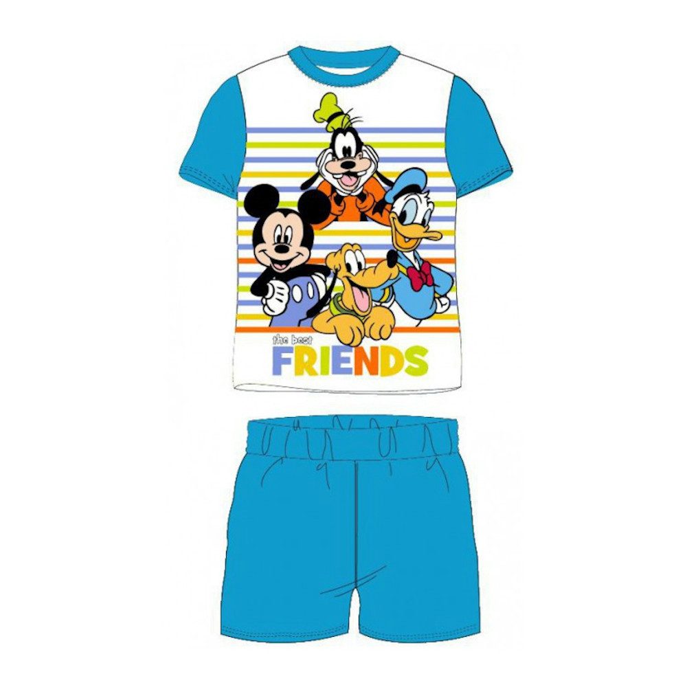 Pyjama Kurzer Pyjama mit Mickey und Goofy "the best Friends"