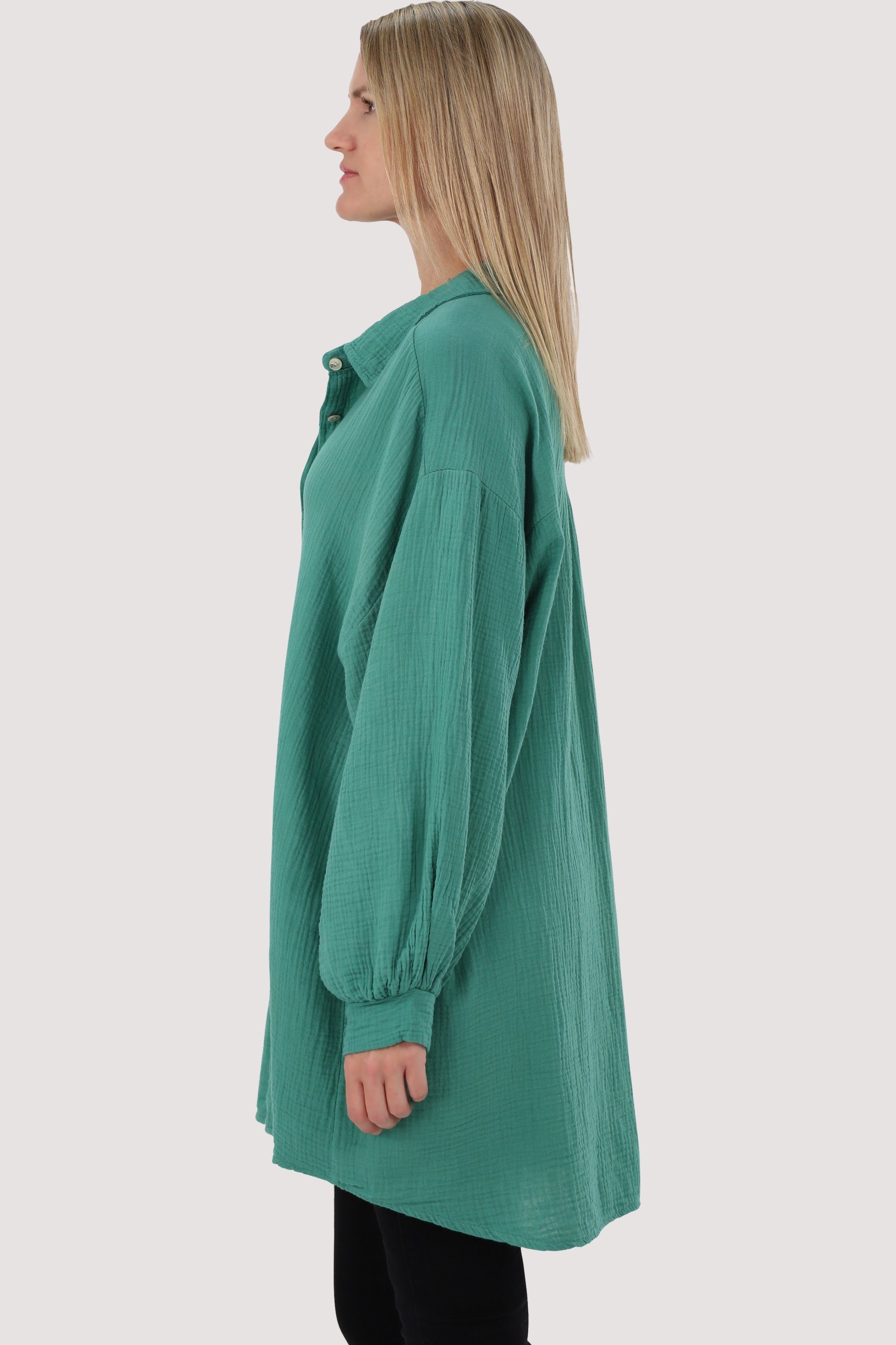 malito more than fashion Hemdbluse 20914 weicher Musselinstoff - Einheitsgröße