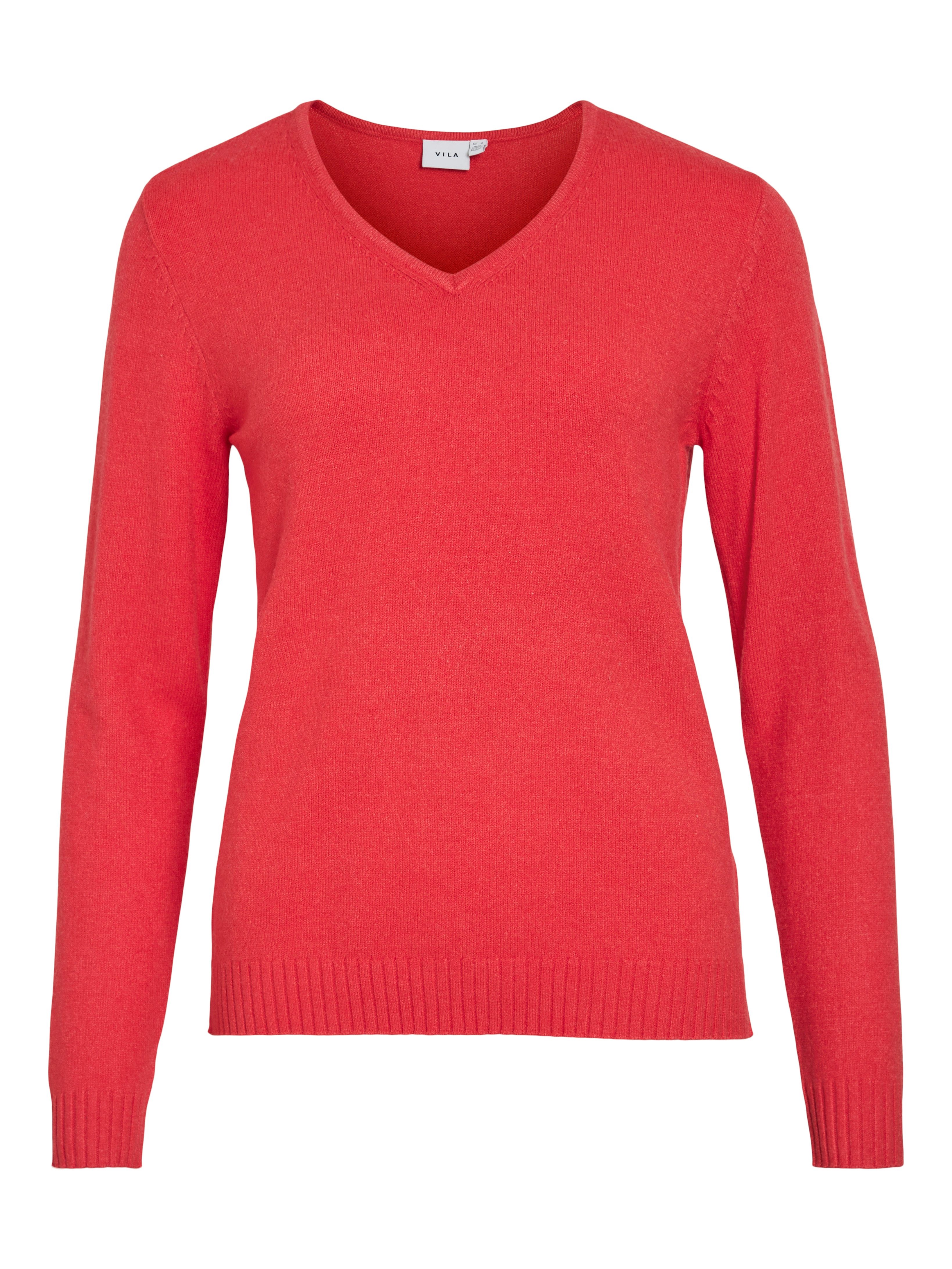 V-Ausschnitt-Pullover VIRIL V-NECK L/S KNIT TOP - NOOS