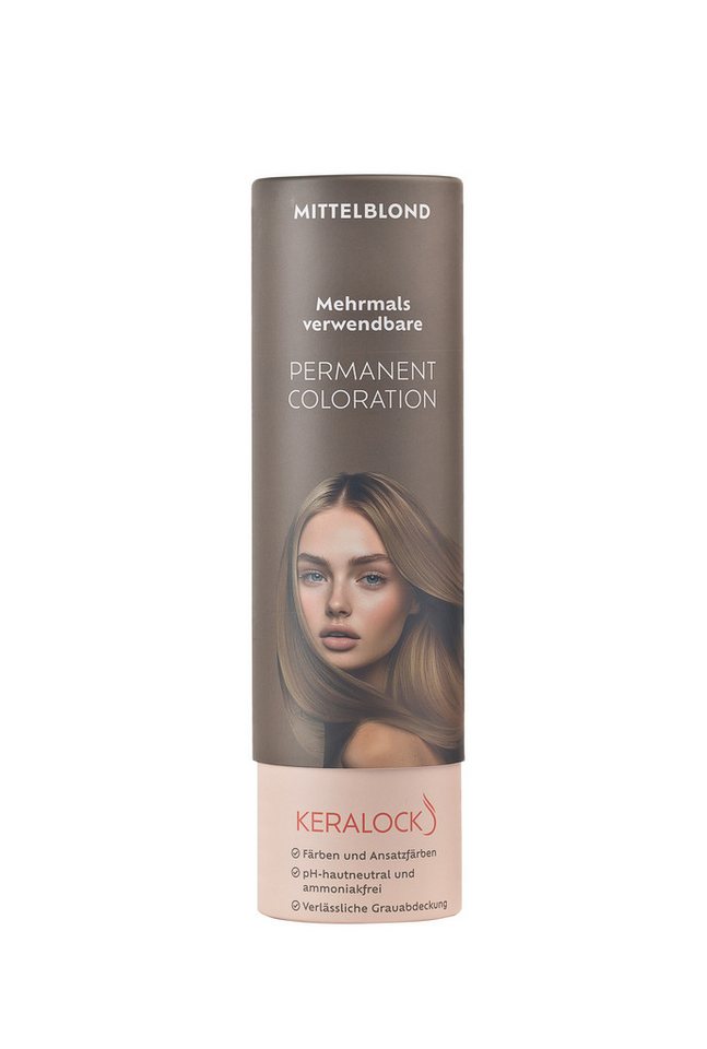 Keralock Haarfarbe Mehrmals Verwendbare Haarfarbe - Ammoniakfrei und pH-hautneutral