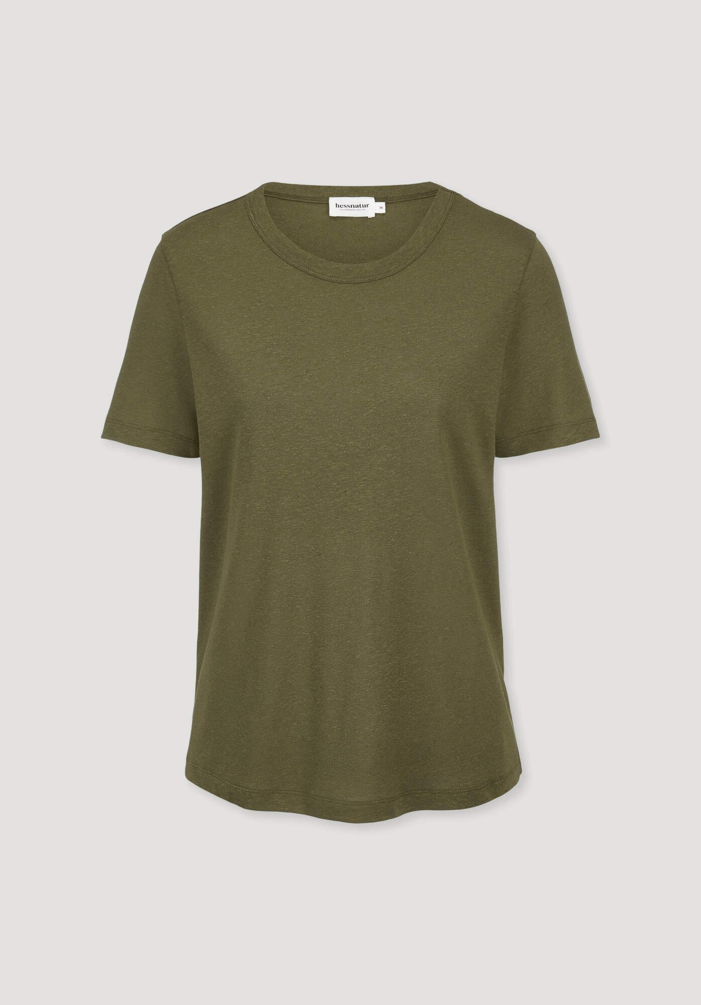 Hessnatur T-Shirt aus Leinen und Bio-Baumwolle (1-tlg)