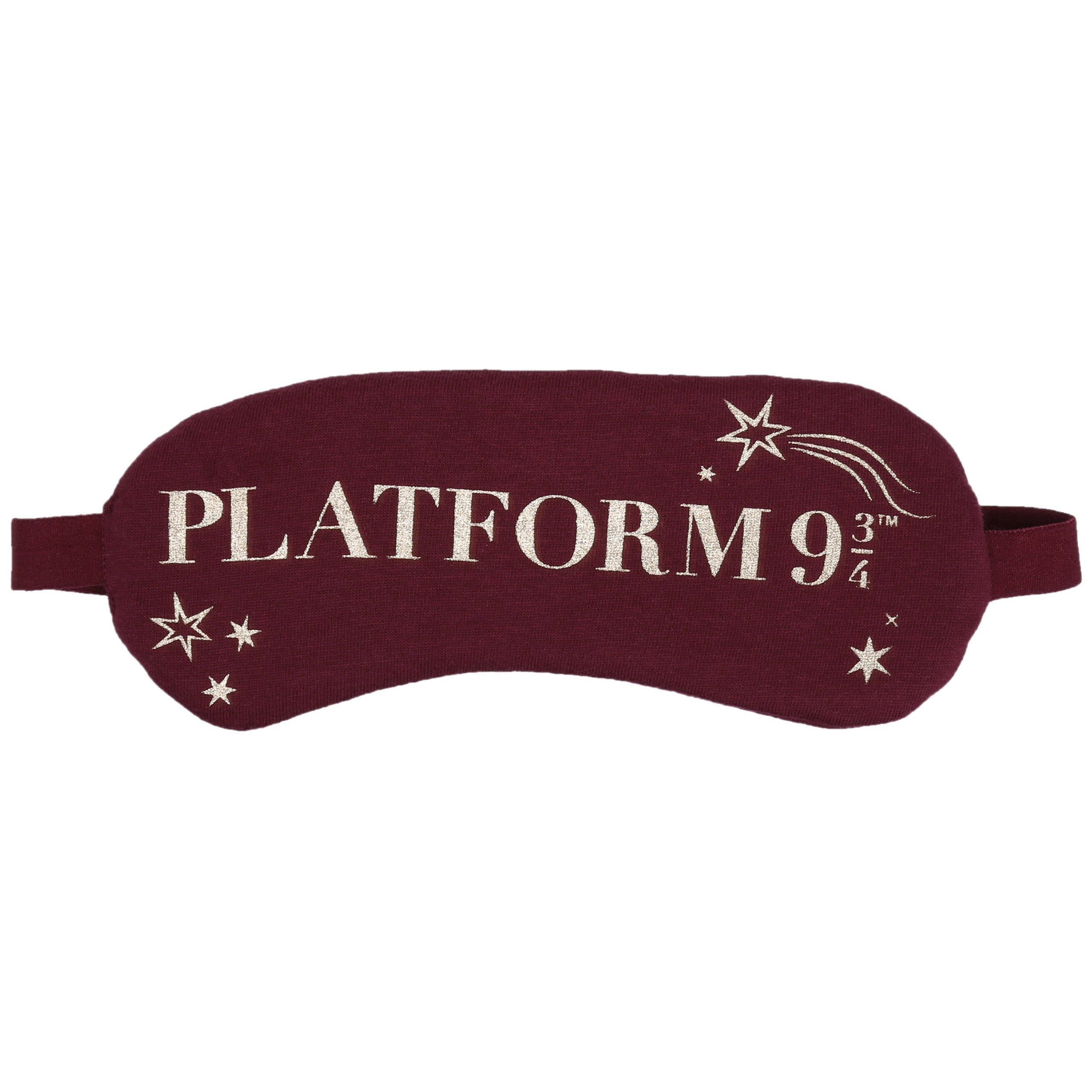 Harry Potter Pyjama Harry Potter Pyjama für Damen + Augenbinde, dunkelblau-burgunderrot XS