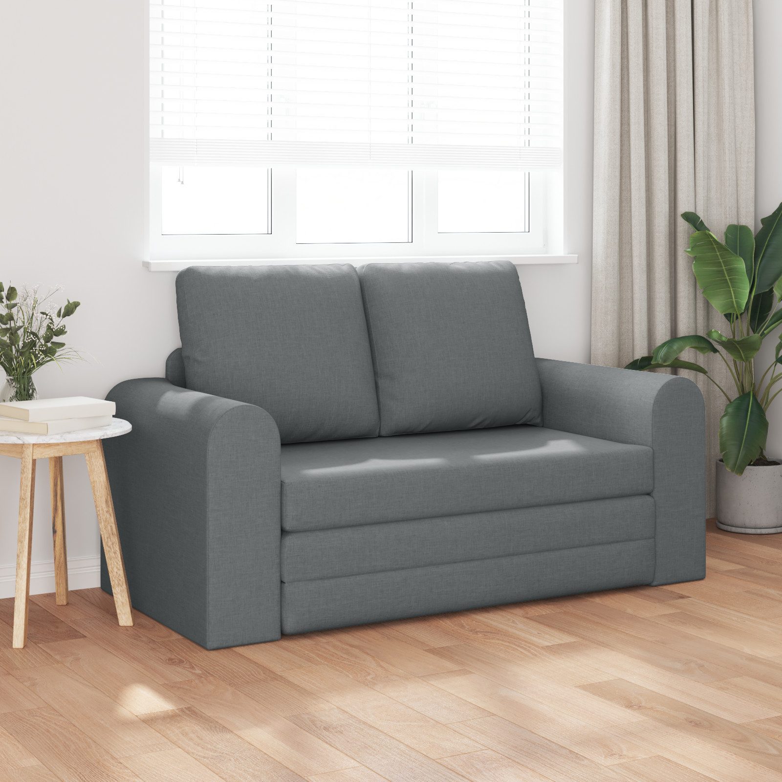 vidaXL Sofa Boden Schlafsofa 2-in-1 Dunkelgrau günstig online kaufen