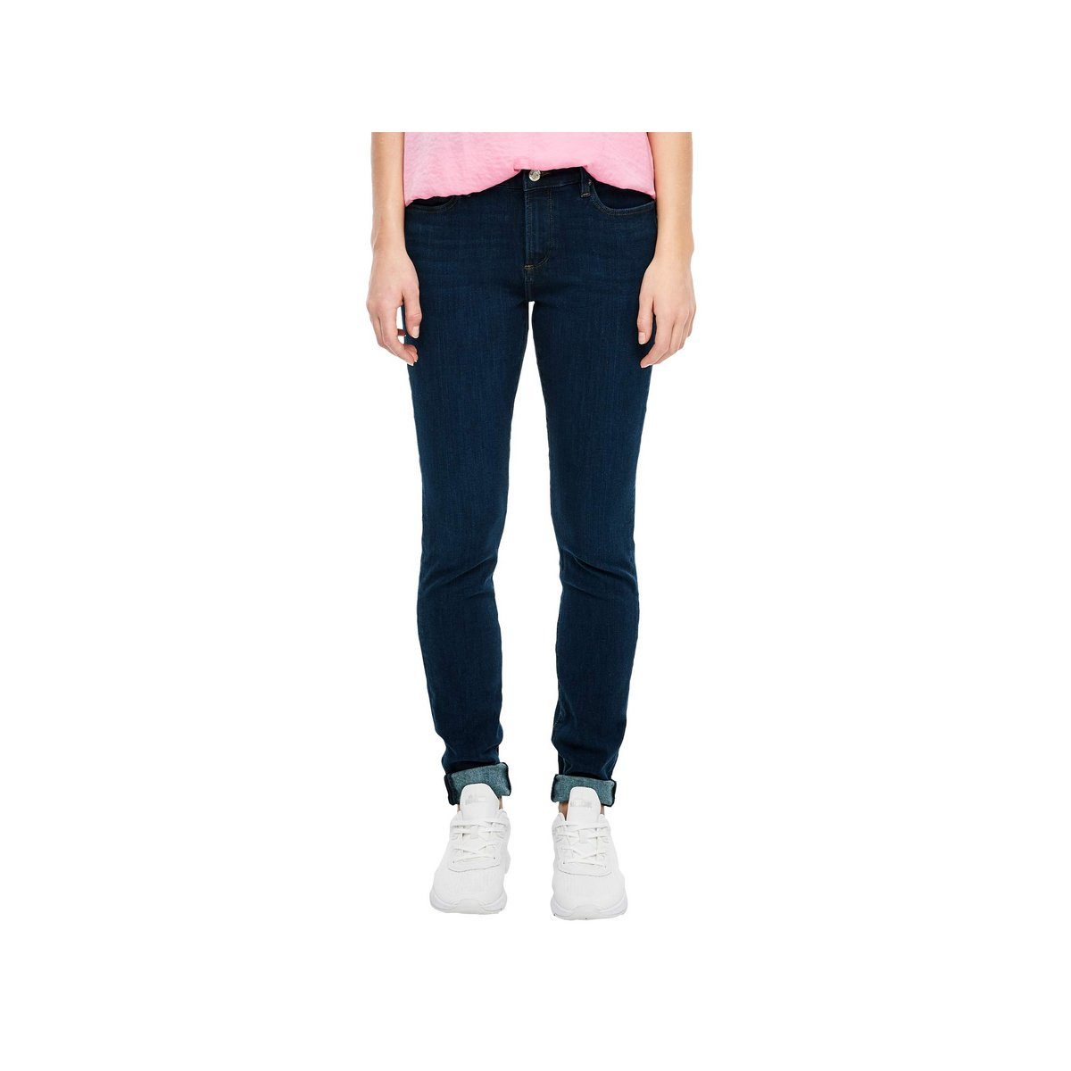 dunkel-blau s.Oliver regular (1-tlg) Skinny-fit-Jeans