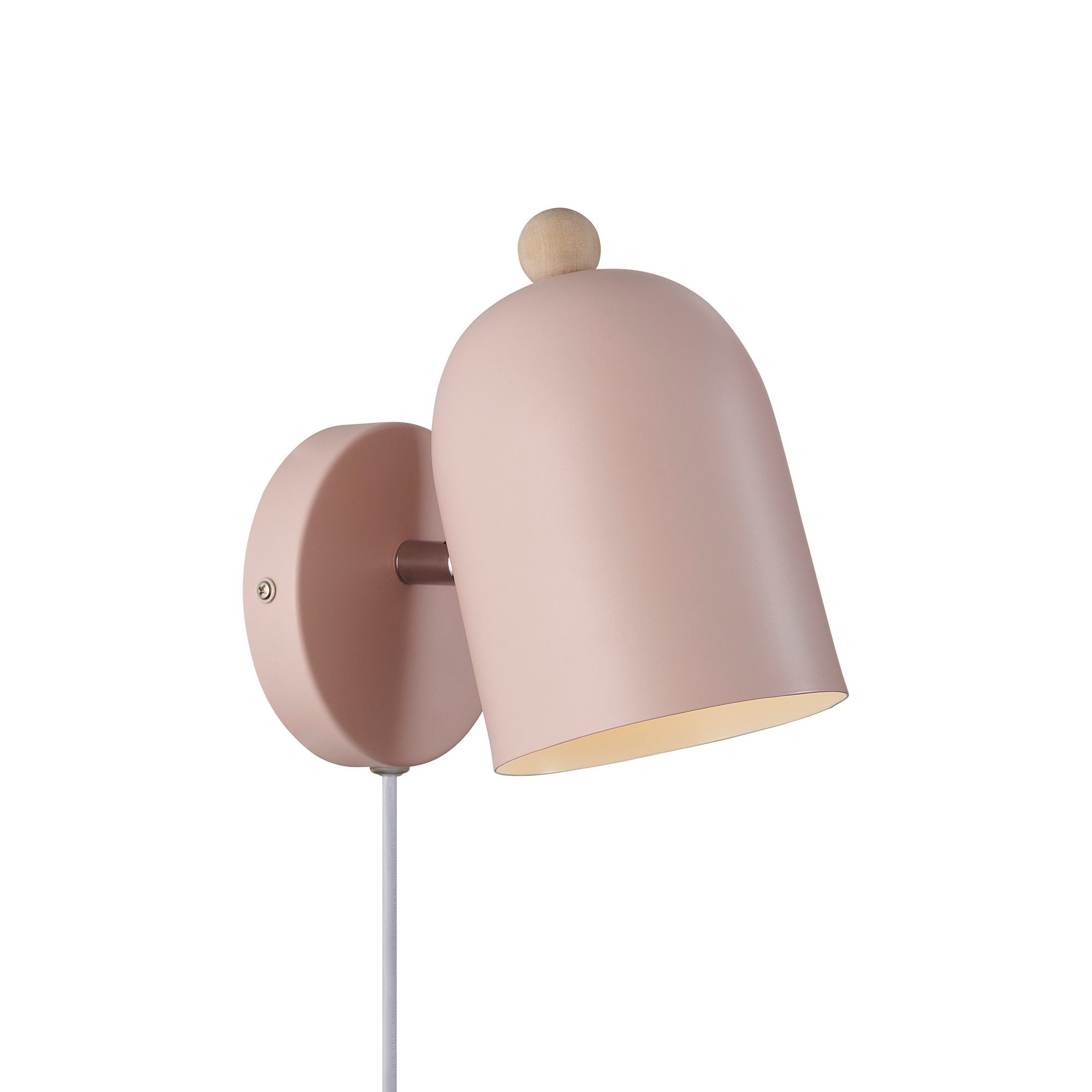 Wandleuchte Gaston mit Kabel und Stecker, Metall, rosé günstig online kaufen
