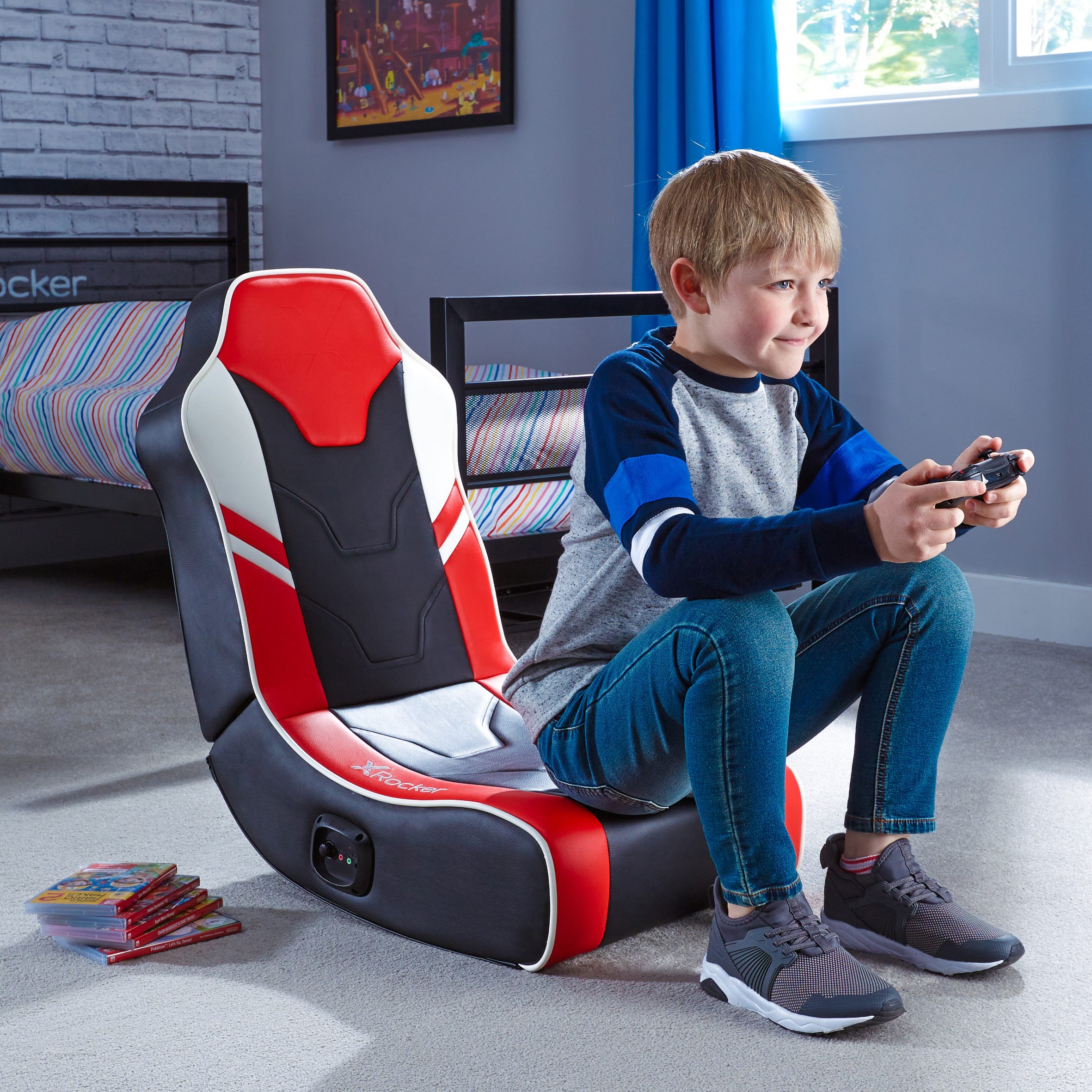 X Rocker Kindersessel Shadow 2.0 Floor Rocker Gaming Sessel mit 2.0 Audiosy günstig online kaufen