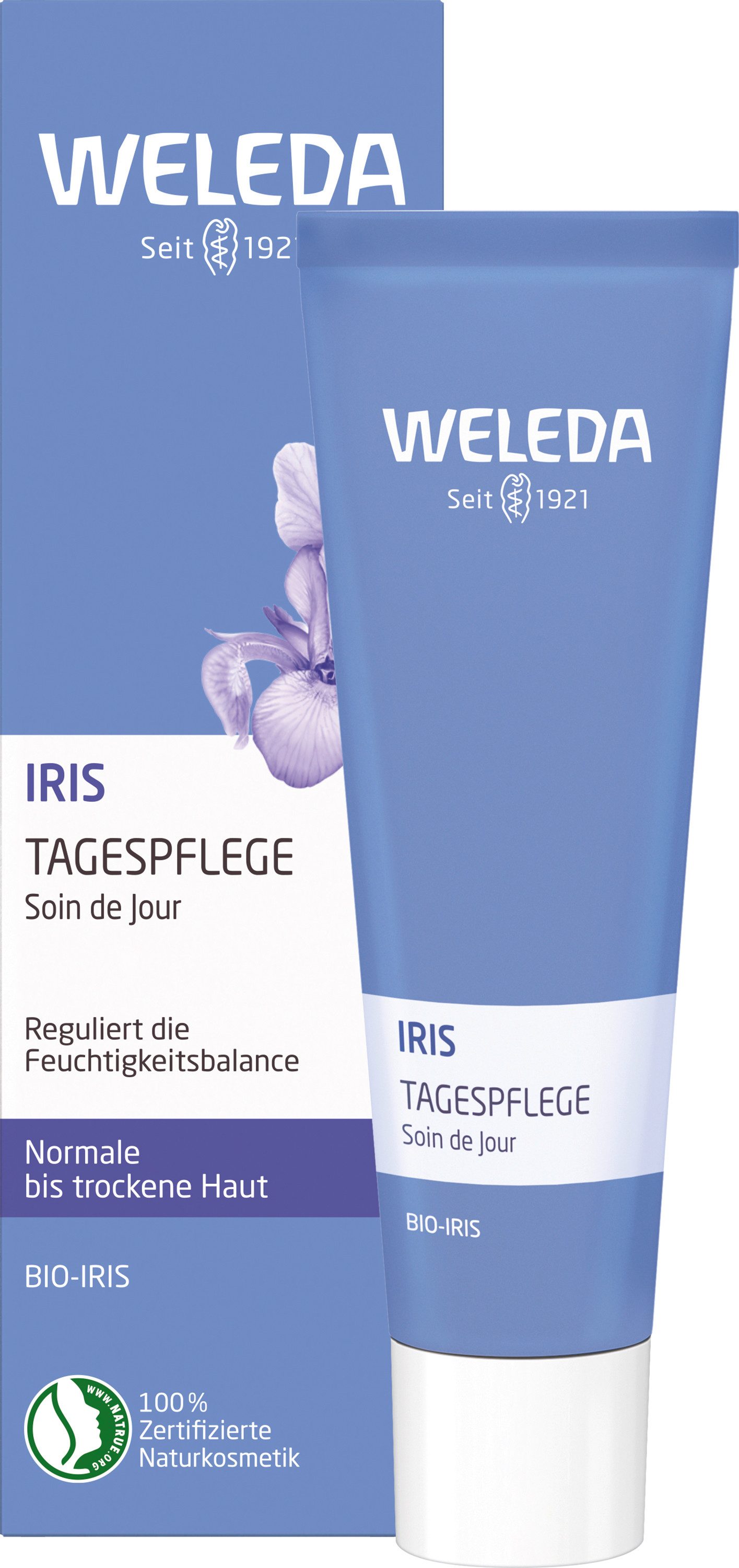 WELEDA Tagescreme Weleda Iris Tagespflege, reguliert die Feuchtigkeitsbalance von normaler bis trockener Haut