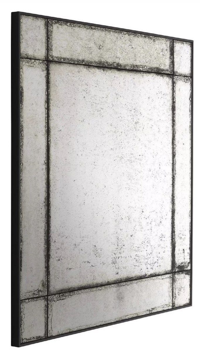 Spiegel Padrino - Quadratischer - Garderoben Schlafzimmer - Rahmen H. - 3 100 und x Luxus cm Wandspiegel Spiegel 100 Spiegelglas x Wandspiegel Spiegel antikem Spiegel Wohnzimmer mit Mahagoni Casa