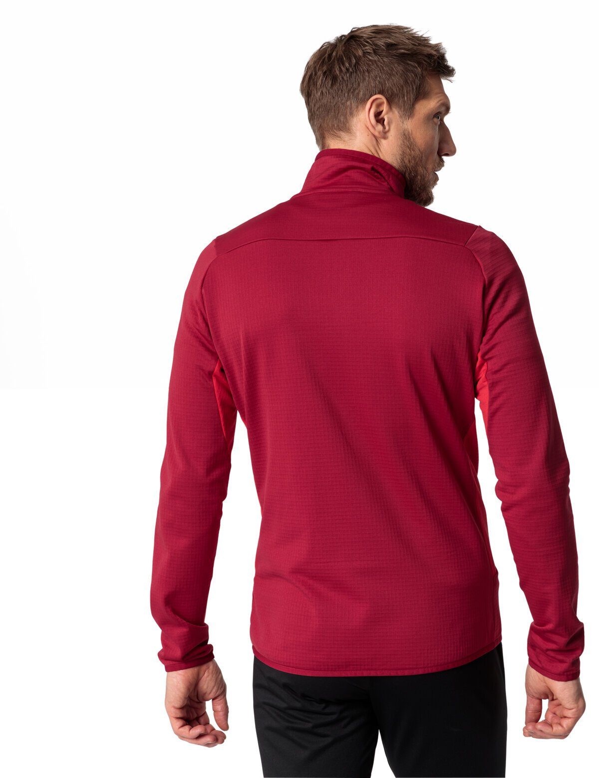 FZ kompensiert dark red Jacket indian (1-St) Fleece Monviso II Men's Klimaneutral Outdoorjacke VAUDE