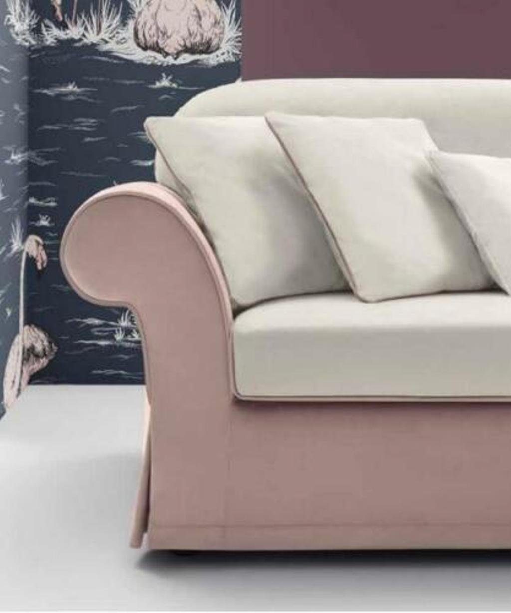 Made Couch Sofas 3-Sitzer in Sofa Polstermöbel Design Klassische Europr JVmoebel Textil Sofas Rosa,