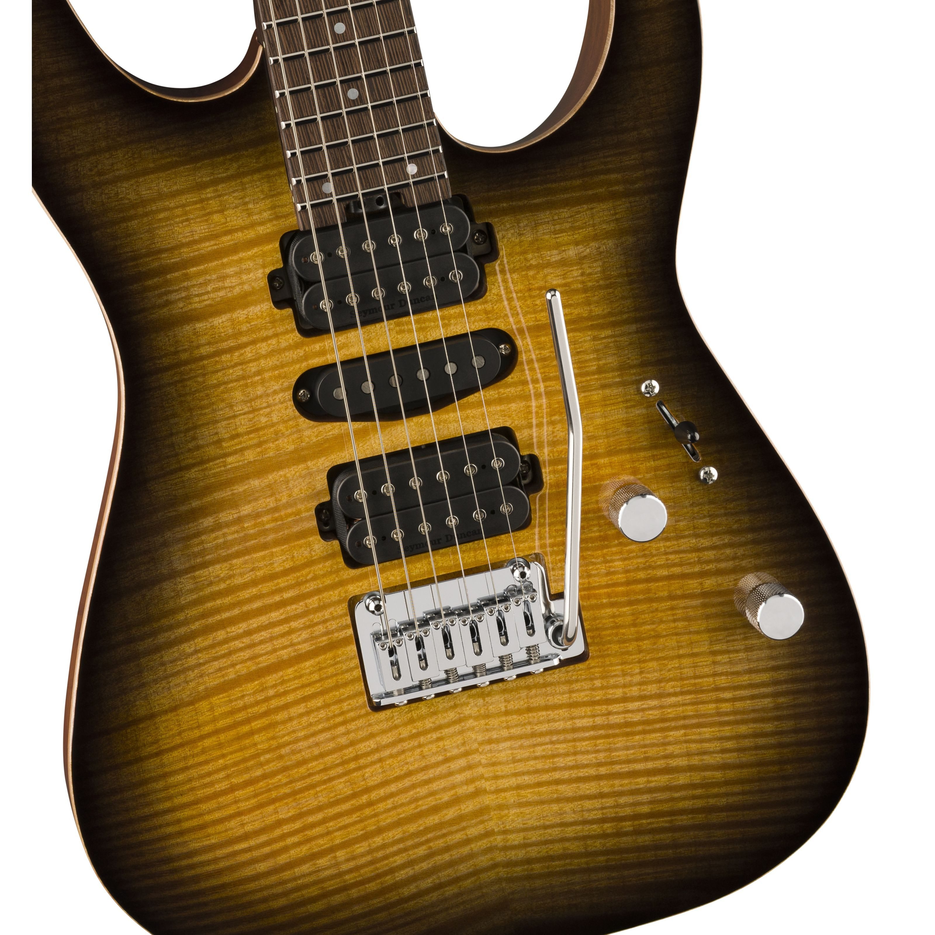 Charvel E-Gitarre, E-Gitarren, ST-Modelle, MJ DK24 Dinky HSH 2PT W Mahogany Antique Burst - E-Gitarre