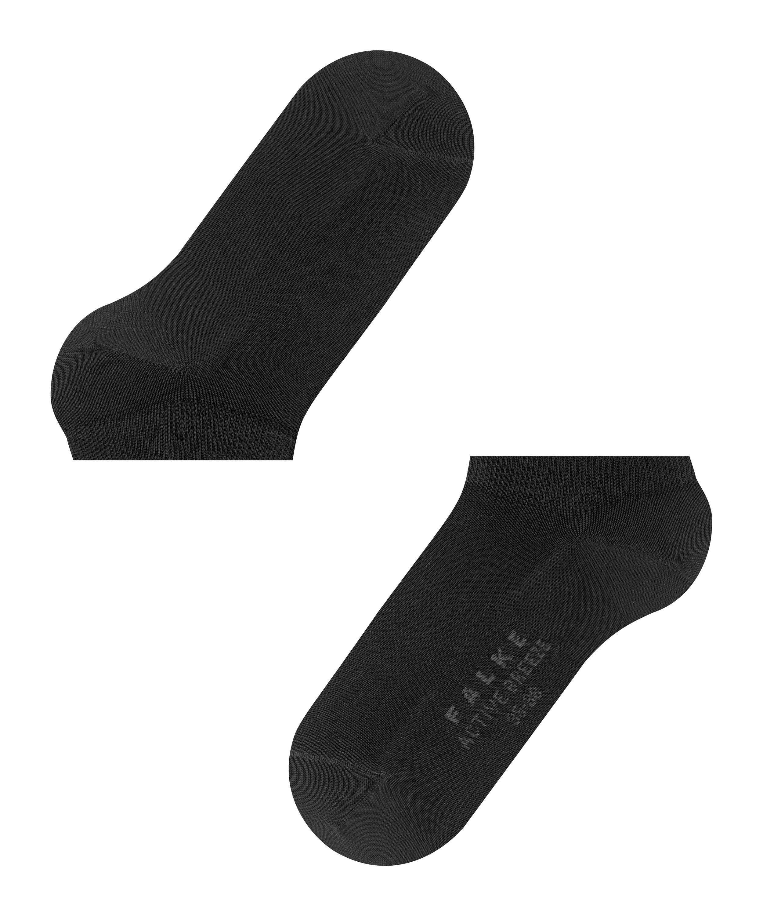 Breeze aus atmungsaktivem Material Active (1-Paar) black Sneakersocken FALKE (3000)