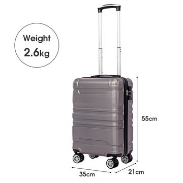 HAUSS SPLOE Trolley Hartschalen-Handgepäck, Reisekoffer, Koffer Trolleys, Rollkoffer, 4 Rollen, Koffer mit TSA-Schloss und Schwenkrollen