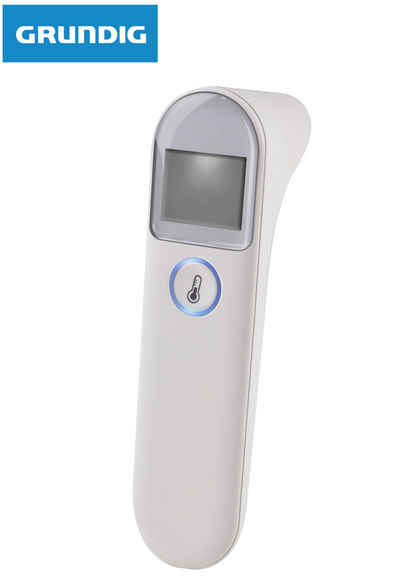 Grundig Infrarot-Fieberthermometer 3in1, Temperaturmessgerät über Ohr oder Stirn, Fieberthermometer, Fieberthermometer Stirnthermometer Ohrthermometer Fiebermessung Fieber 1-tlg., Fiebermessgerät Erwachsene, Kinder, Babys, kontaktlose Messung, Digitalthermometer Temperaturmesser Fiebermesser Fieber Thermometer