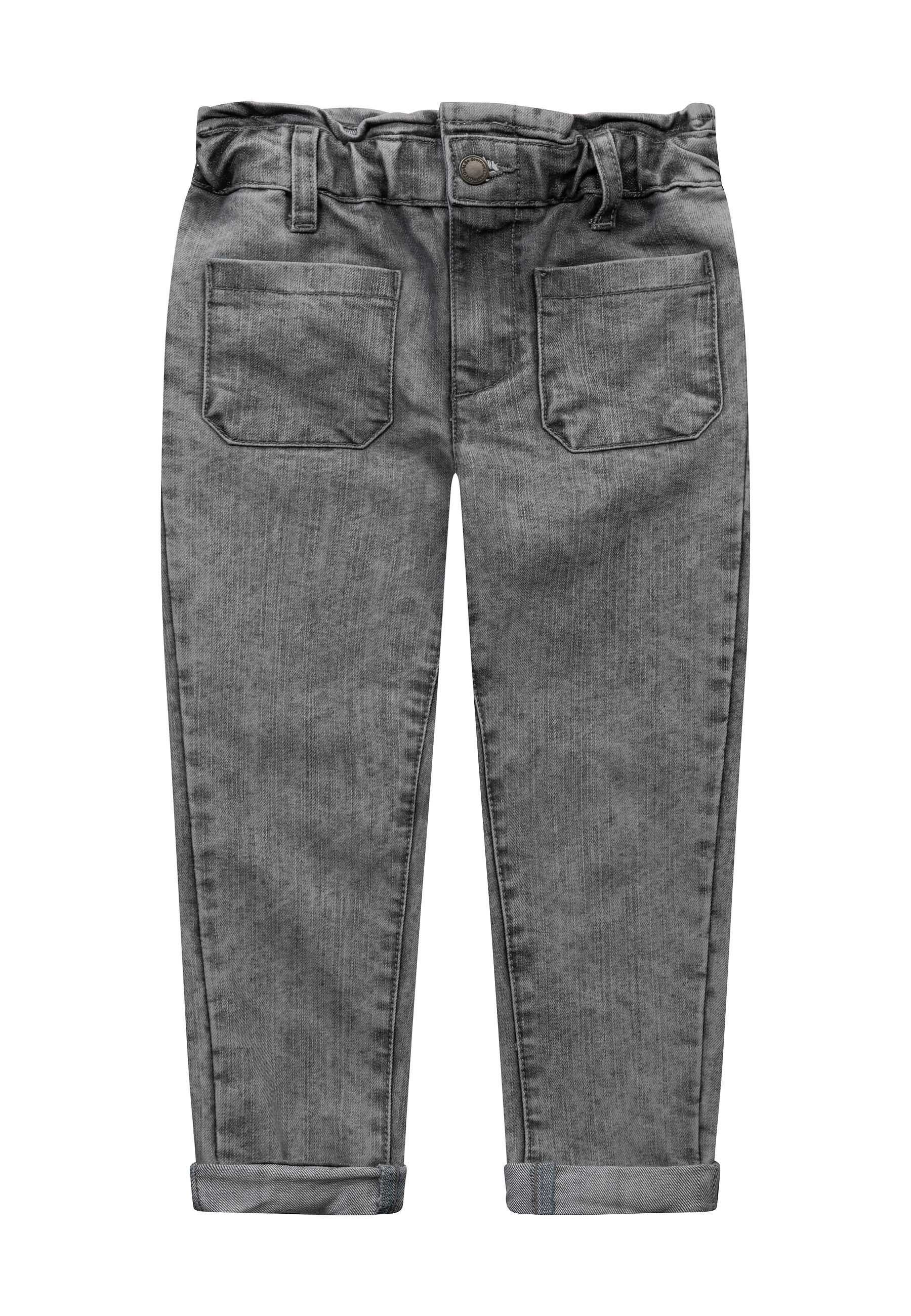 MINOTI Relax-fit-Jeans Graue Jeans mit Paperbag-Taille (1y-8y)