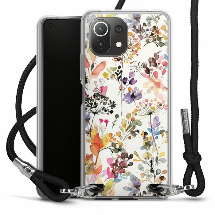 DeinDesign Handyhülle Blume Muster Pastell Wild Grasses Xiaomi Mi 11 Lite Handykette Hülle mit Band Case zum Umhängen