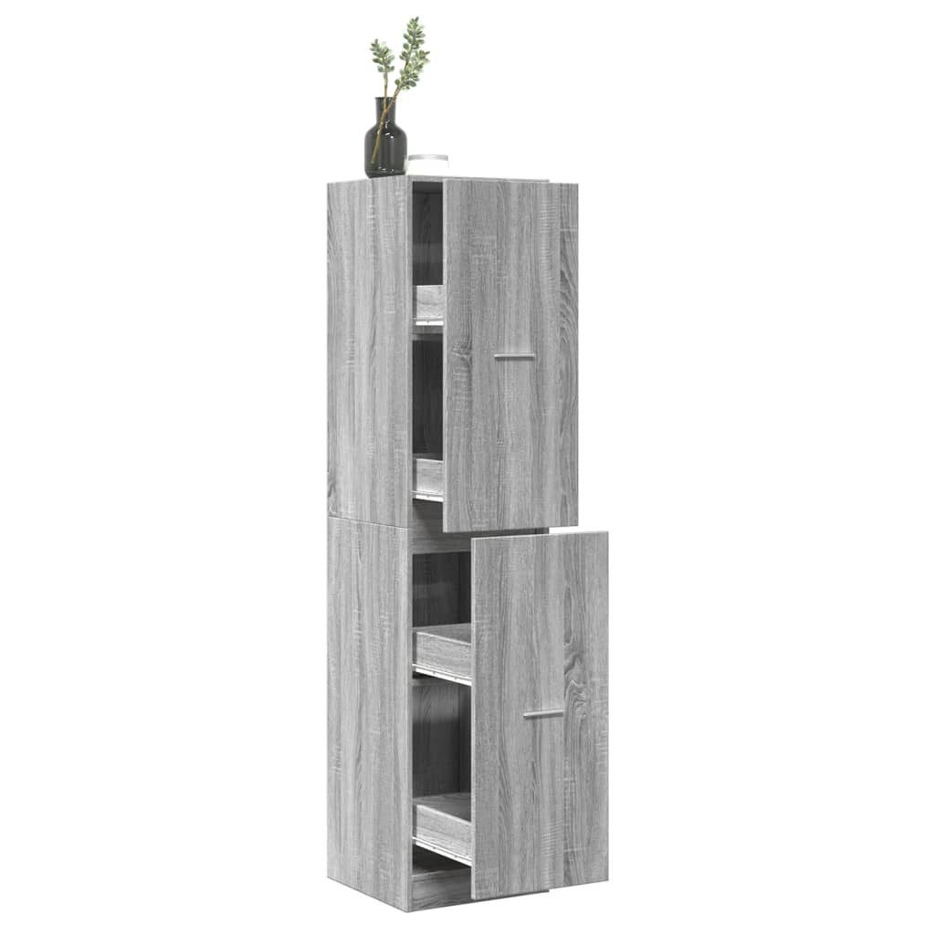 vidaXL Apothekerschrank 40 x 41 x 1745 cm Apothekerschrank Grau Sonoma 40x41x174,5 cm Spanplat