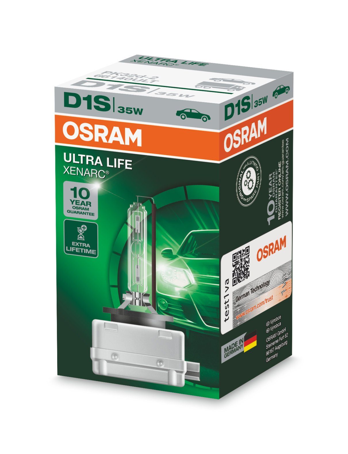 Osram Spezialleuchtmittel OSRAM LIFE W ULTRA XENARC 85 Faltschachtel) D1S PK32d-2 (1er V/35