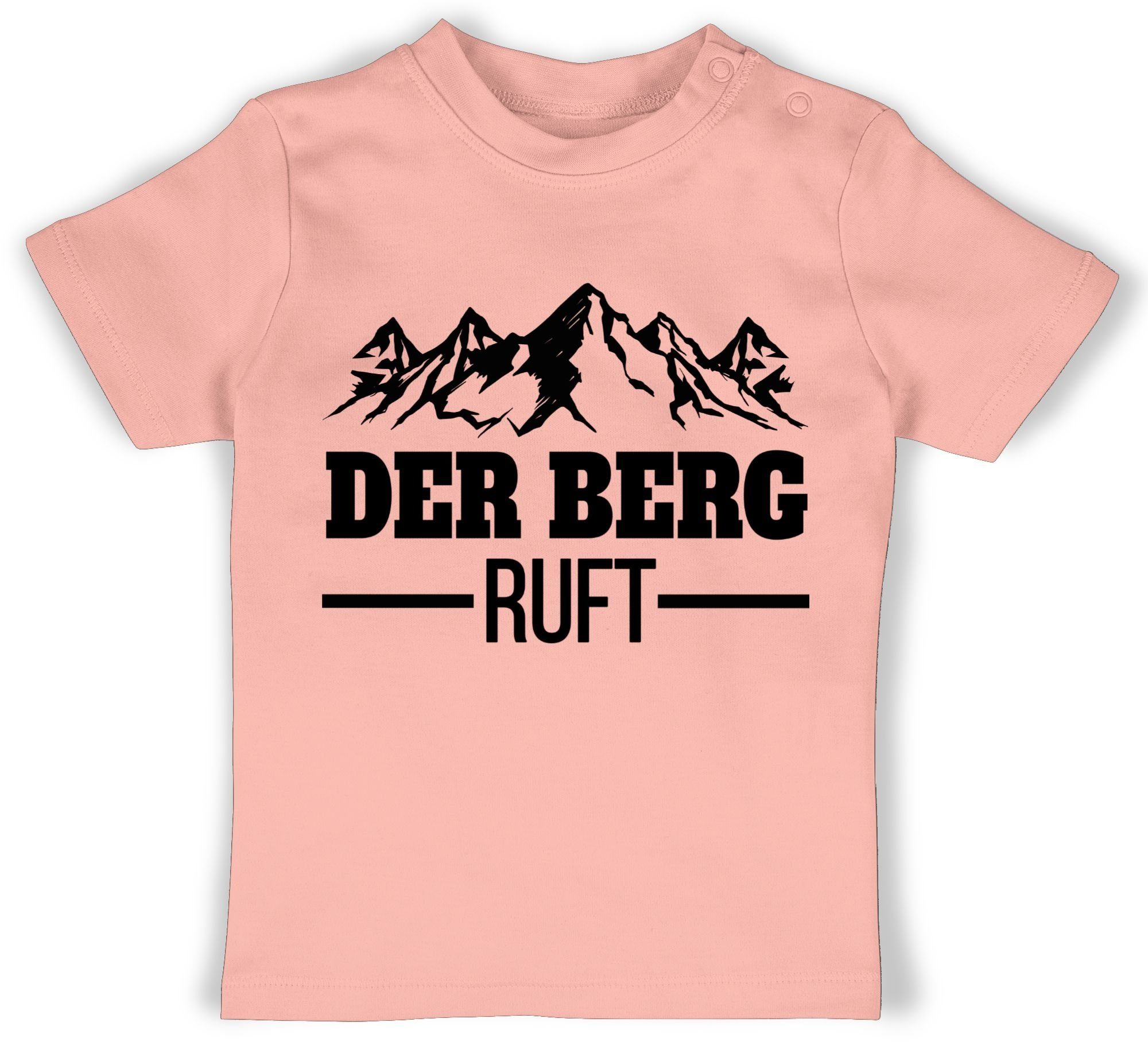 Shirtracer T-Shirt Der Berg ruft - schwarz Sport & Bewegung Baby 2 Babyrosa