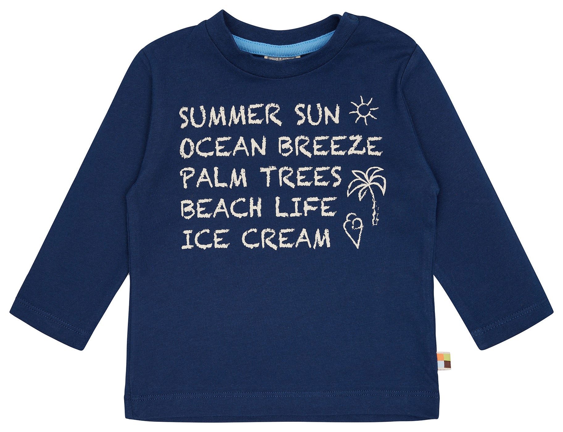 loud + proud Langarmshirt mit Druckmotiv GOTS