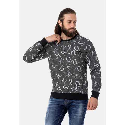 Cipo & Baxx Sweatshirt Adam mit coolem Alloverprint