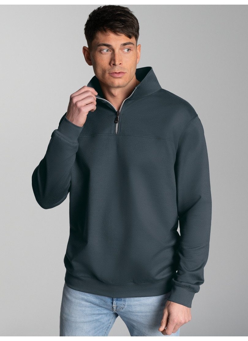 Trigema Sweatshirt TRIGEMA Sweatshirt mit Reißverschluss