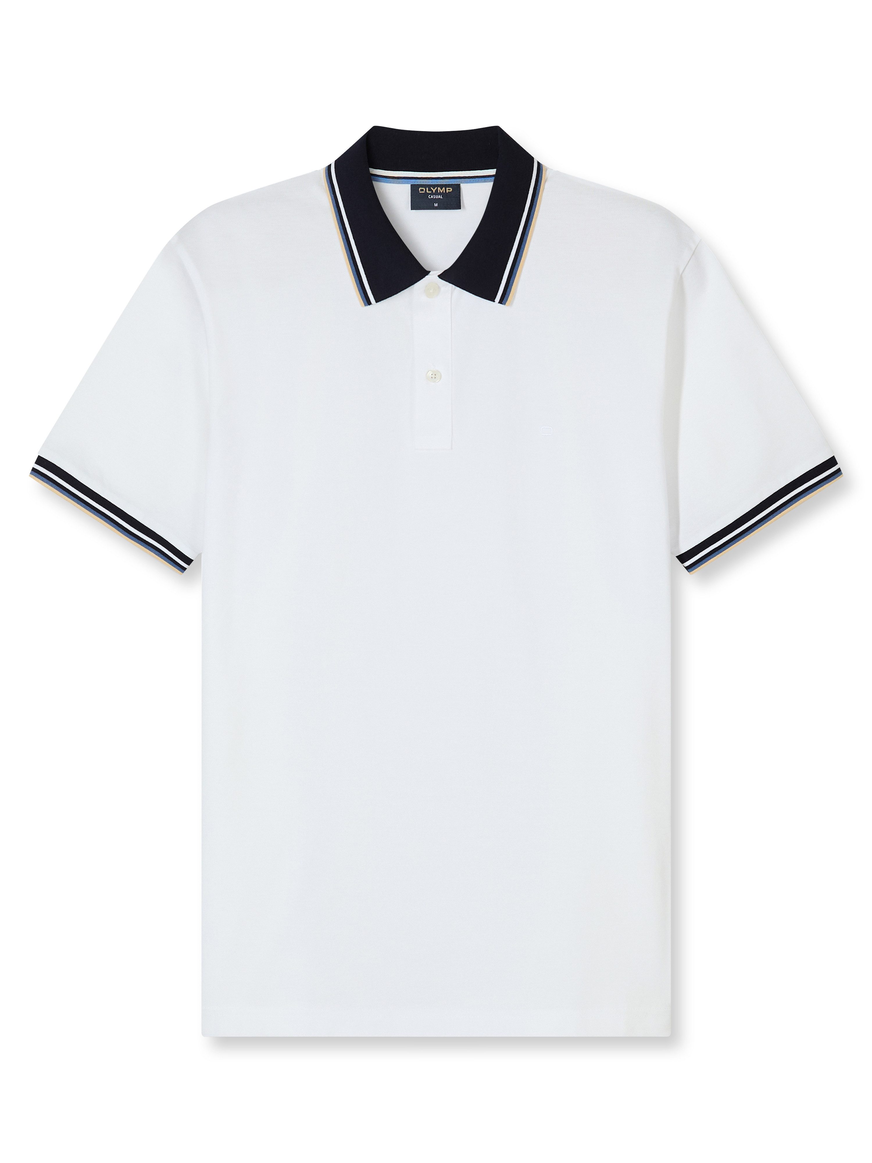 OLYMP Poloshirt Casual farbliche Kontrast-Details günstig online kaufen