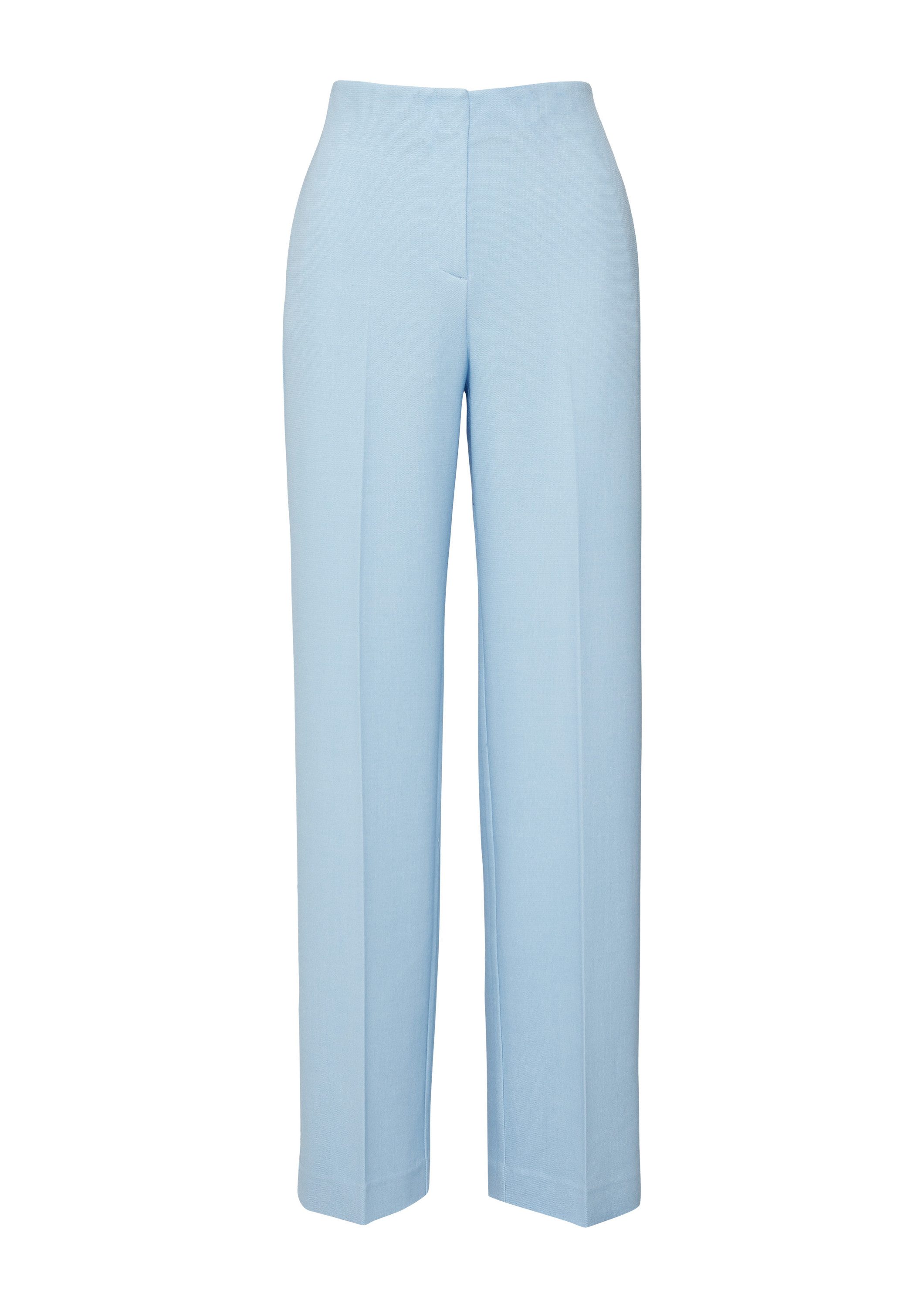 comma Chinos Hose Marlenehose aus Viskosemix mit Strukturmuster günstig online kaufen